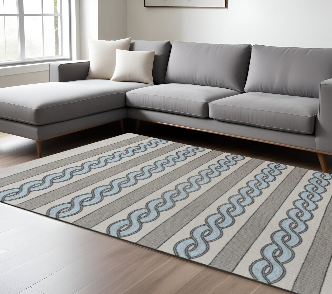 8' X 11'  Uv Treated Polypropylene Ivory Or Spa Area Rug-350176-1