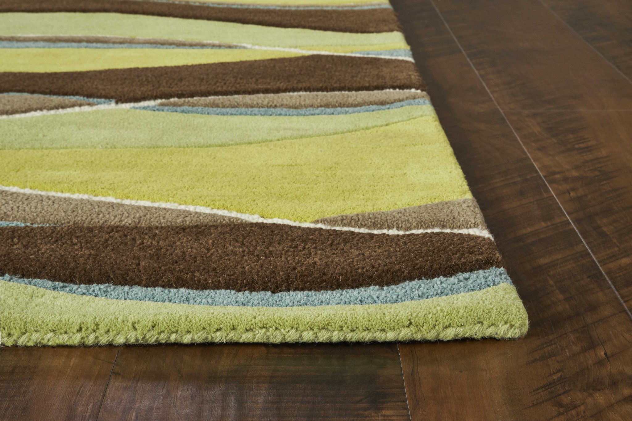 8' x 10' 6" Wool Lime or Mocha Area Rug