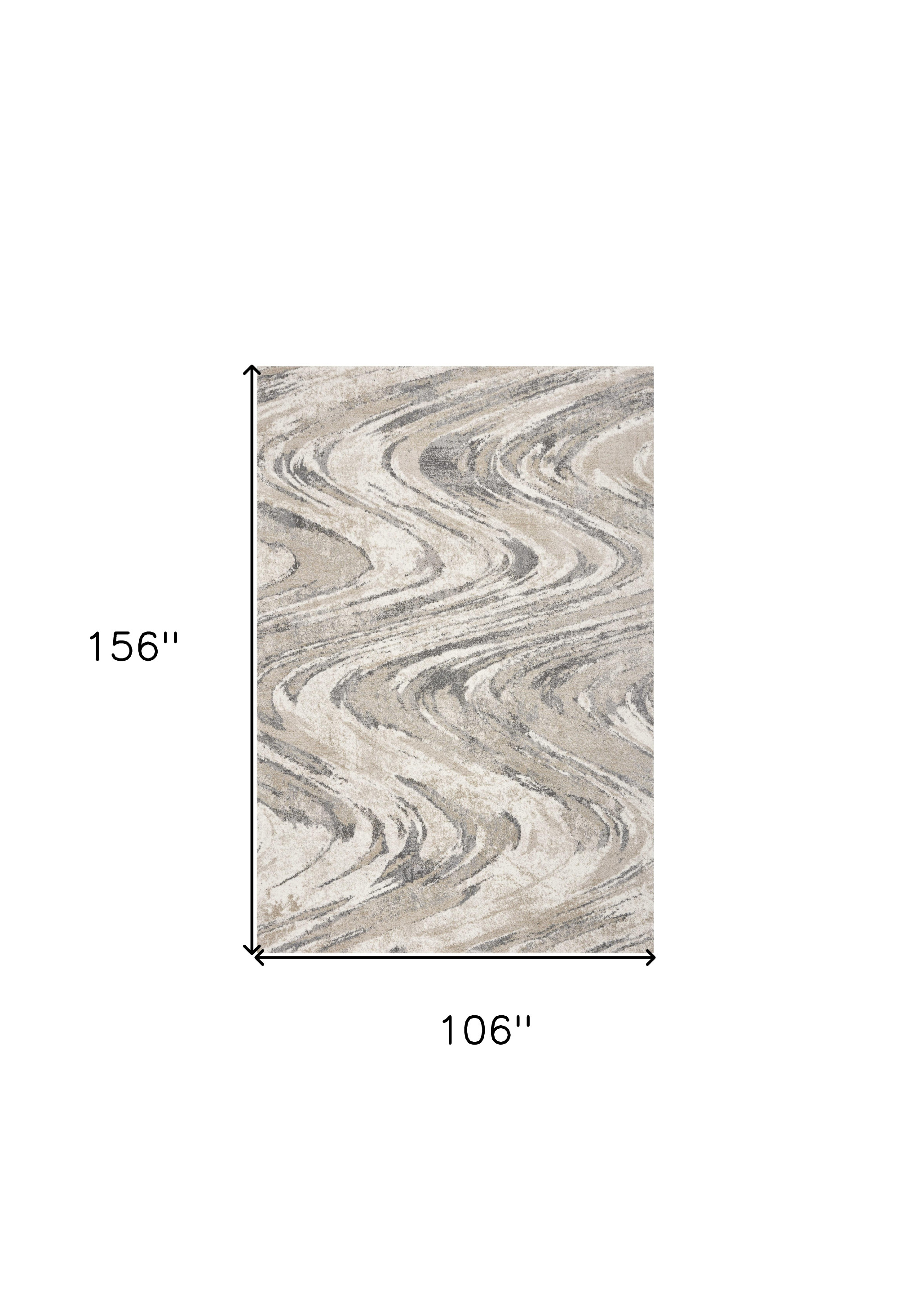 8" X 13" Polypropylene Natural Area Rug