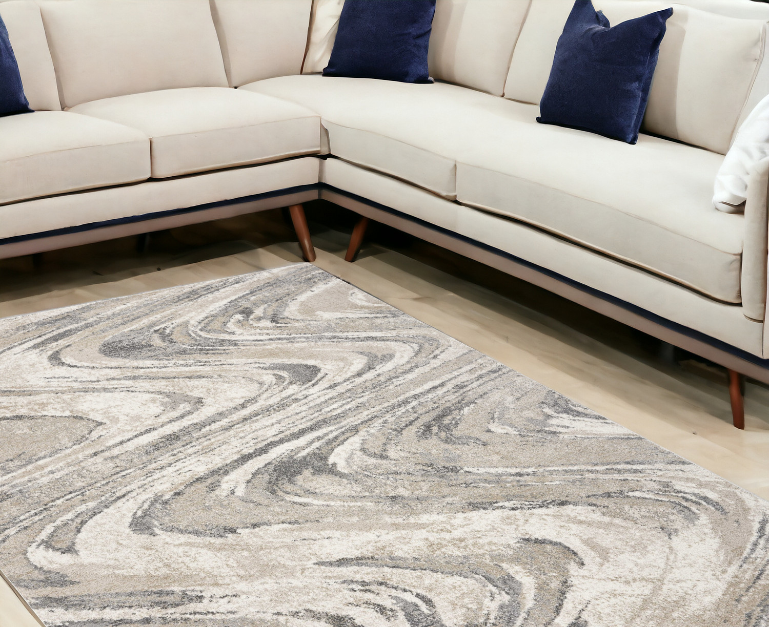 8" X 13" Polypropylene Natural Area Rug