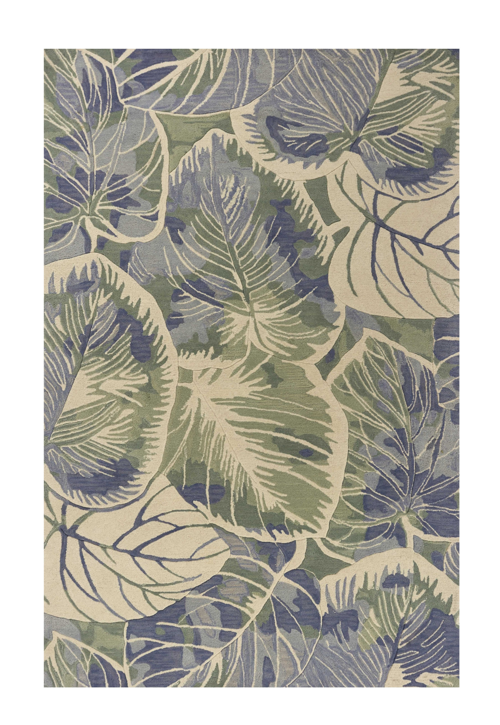 9' X 12' Blue Wool Handmade Area Rug-350426-2