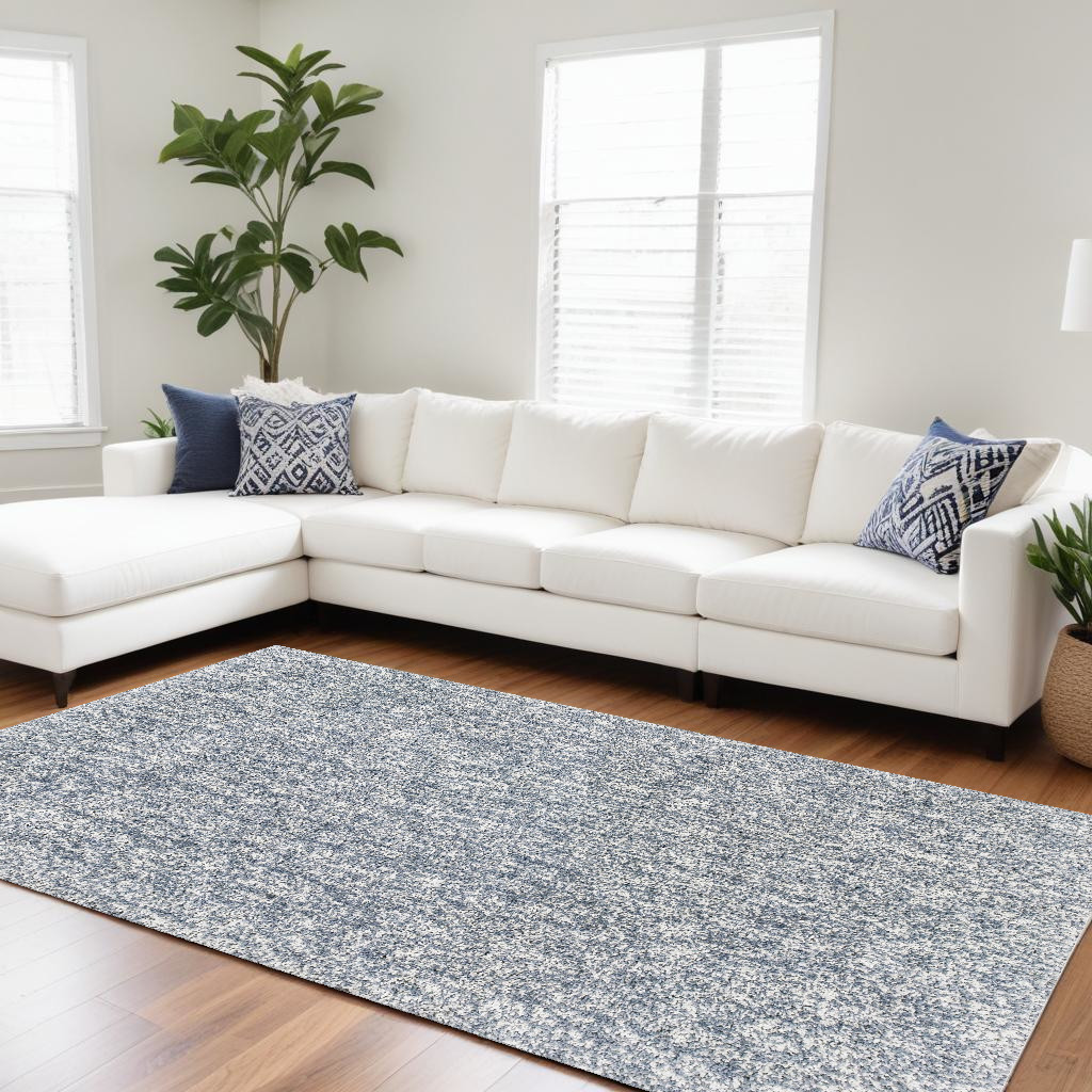 9' X 13' Gray and Ivory Abstract Hand Woven Area Rug-350543-1