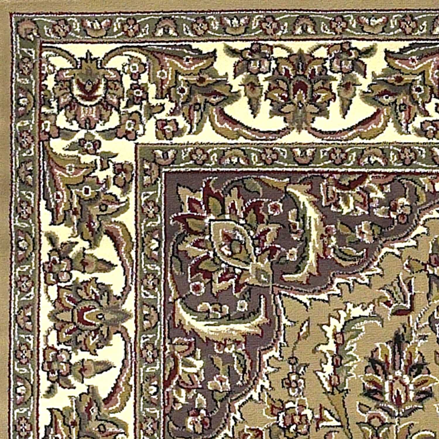 8' Beige And Ivory Medallion Octagon Rug-352875-1