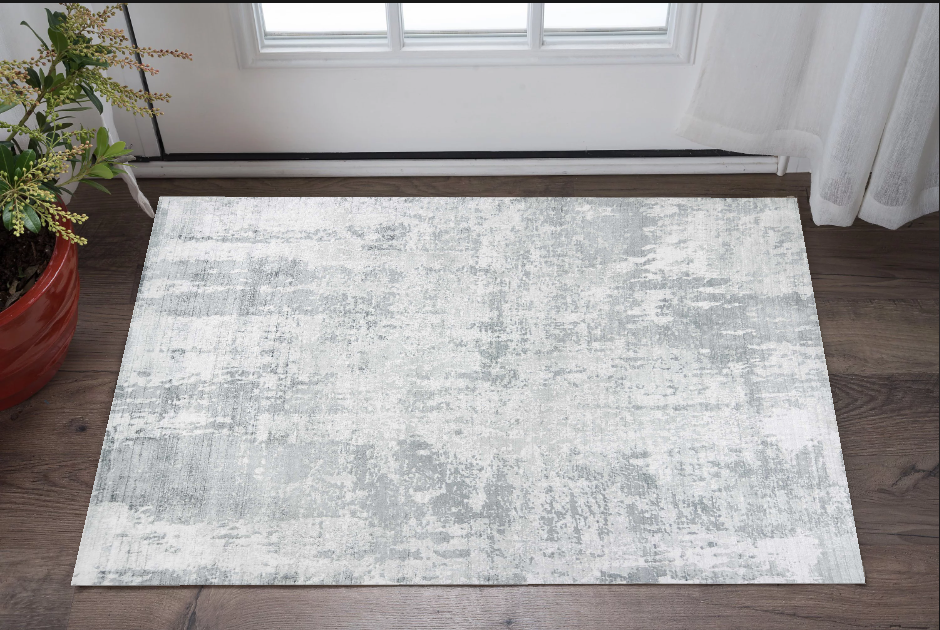 3' X 5' Gray Abstract Hand Loomed Area Rug-352898-1
