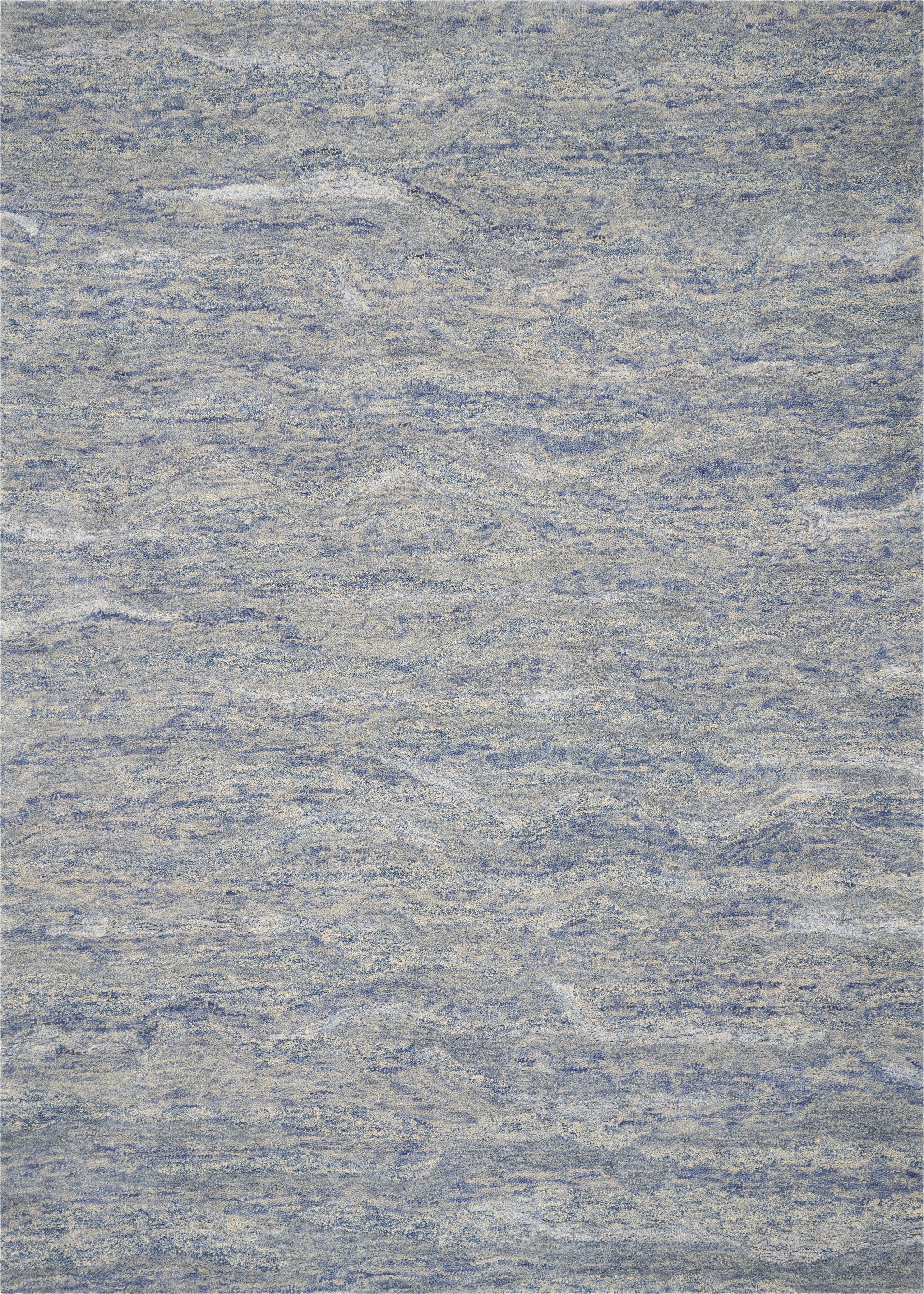 5'X7' Ocean Blue Hand Tufted Abstract Indoor Area Rug-352947-1
