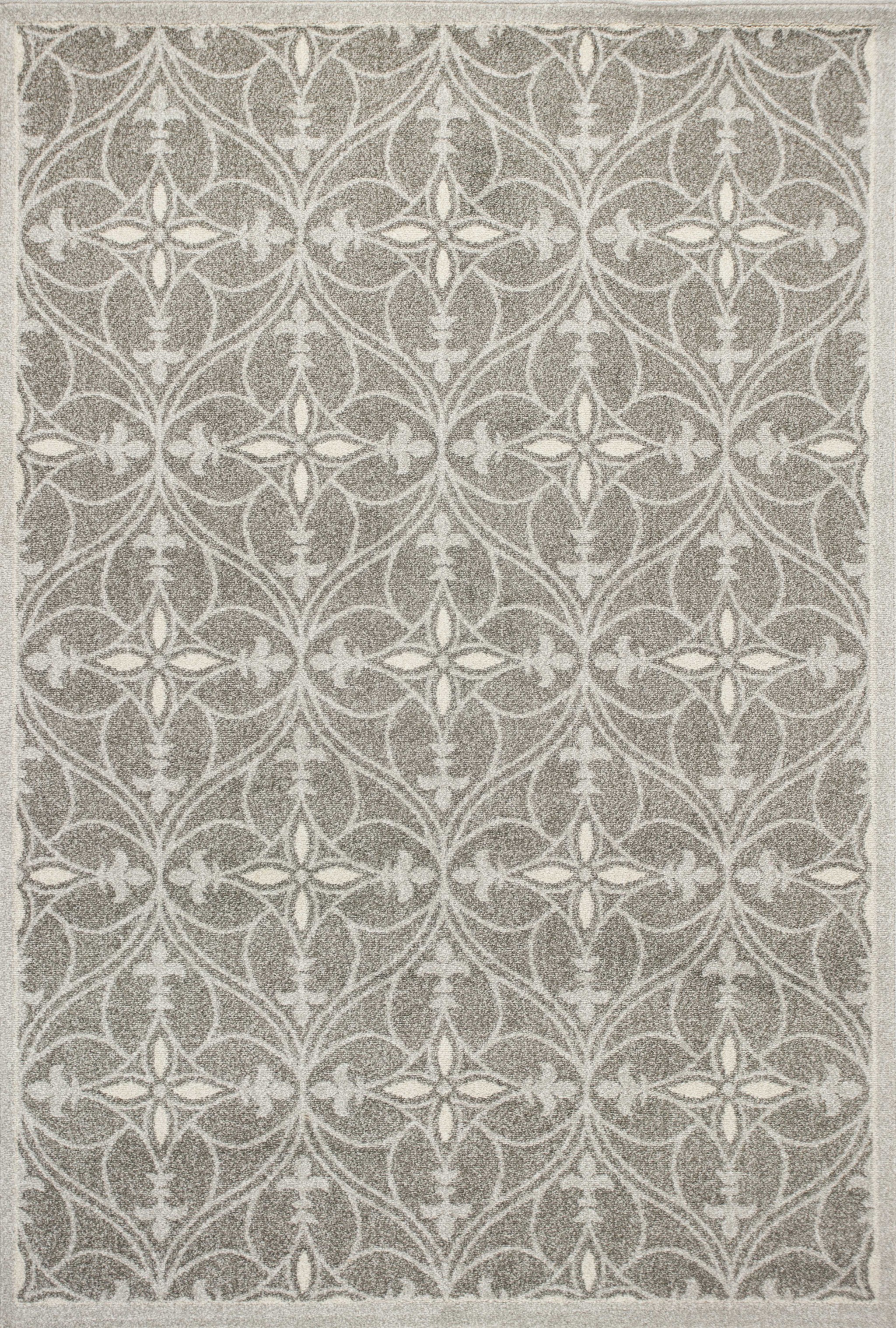 2'X4' Grey Machine Woven Uv Treated Ogee Indoor Outdoor Accent Rug-353148-1