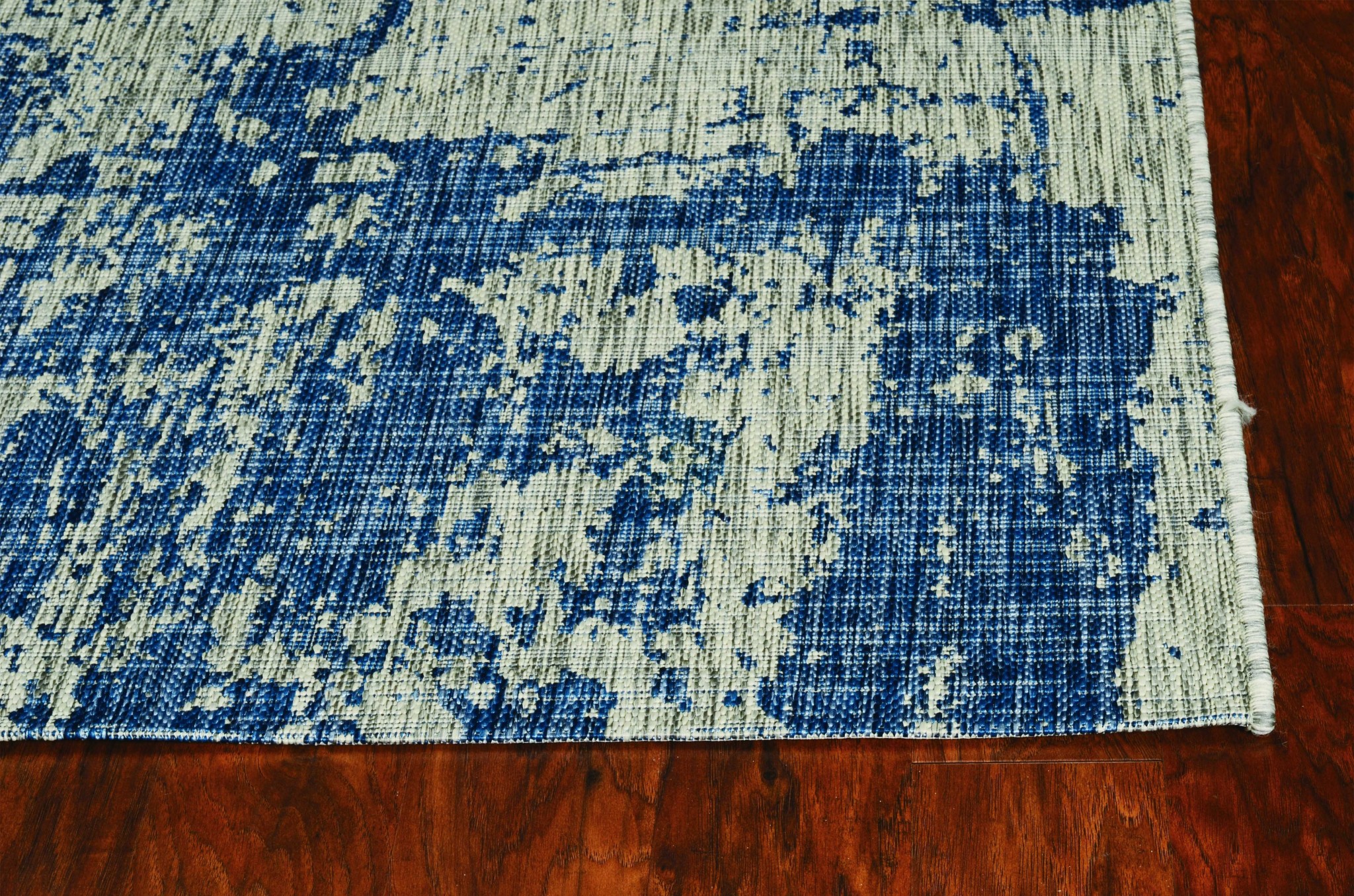 47" X 31" UV treated Polypropylene Grey or Denim Area Rug