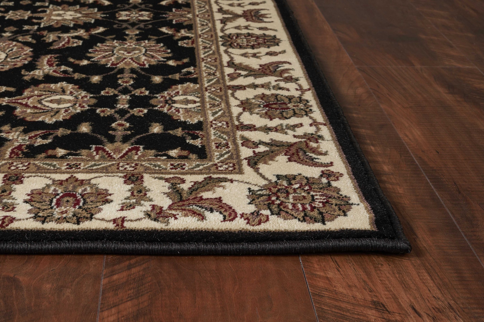 20" x 31" Polypropylene Black or Ivory Area Rug