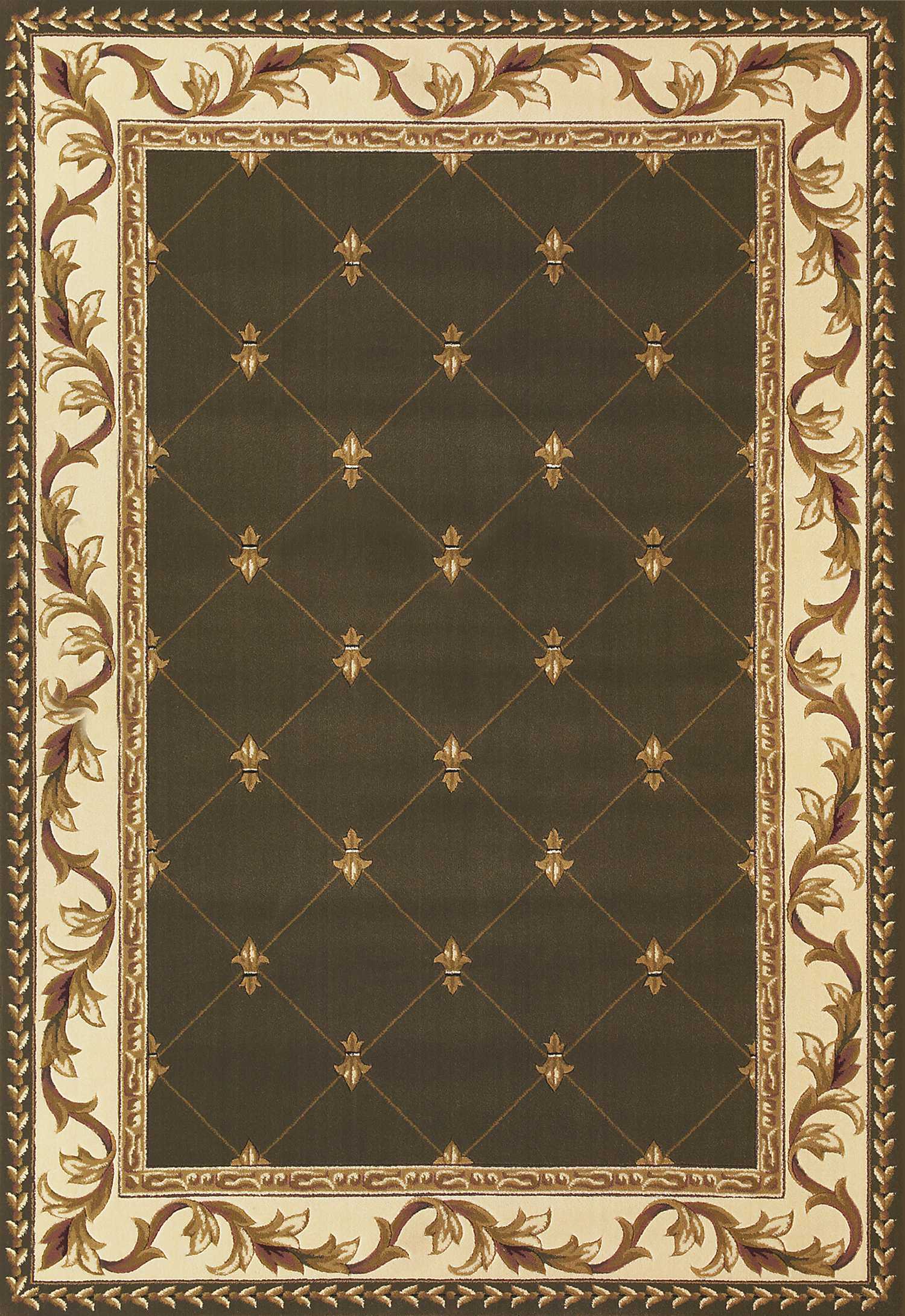 2' x 3' Green and Ivory Trellis Area Rug-353205-1