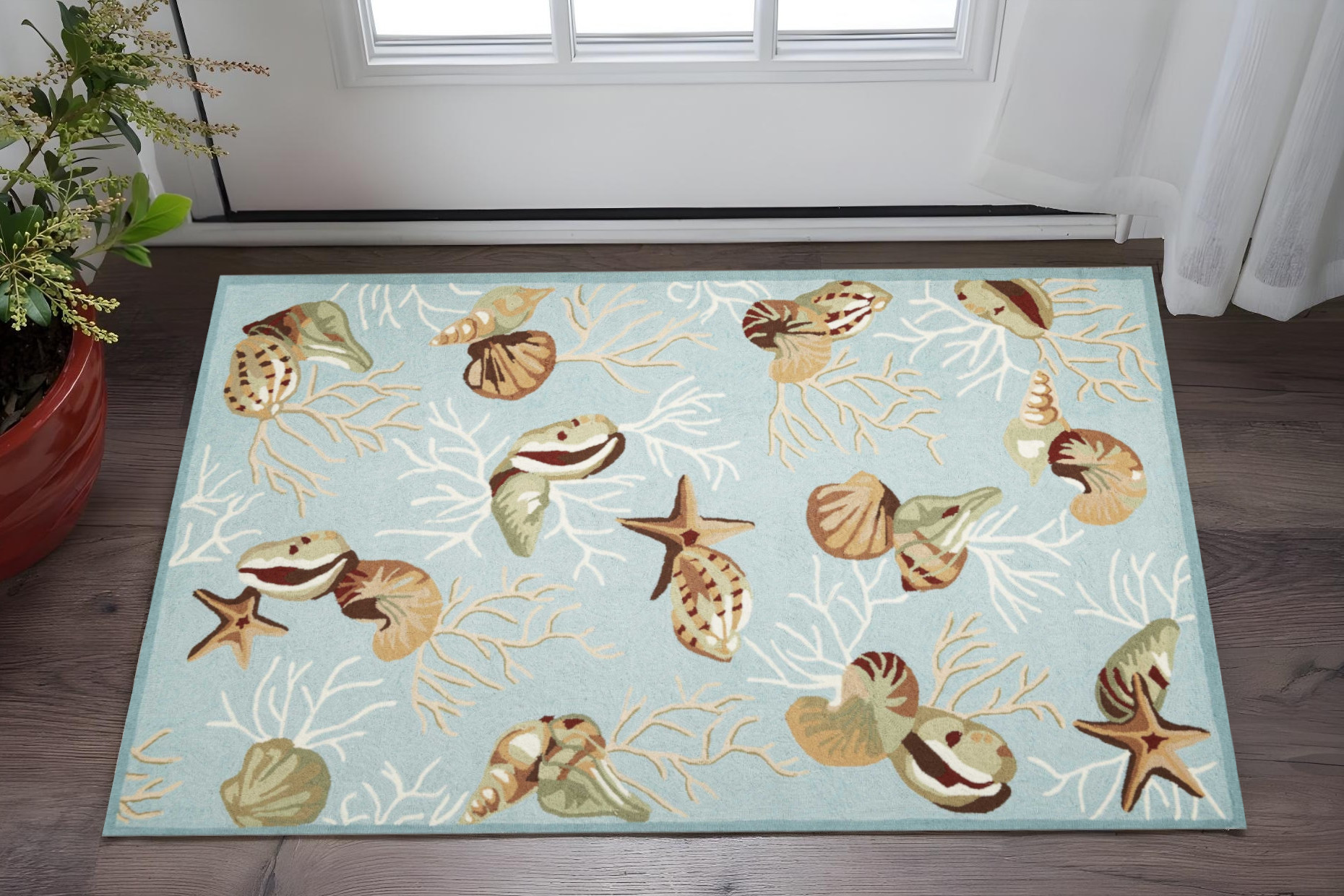 2' X 3' Blue Hand Tufted Area Rug-353210-1
