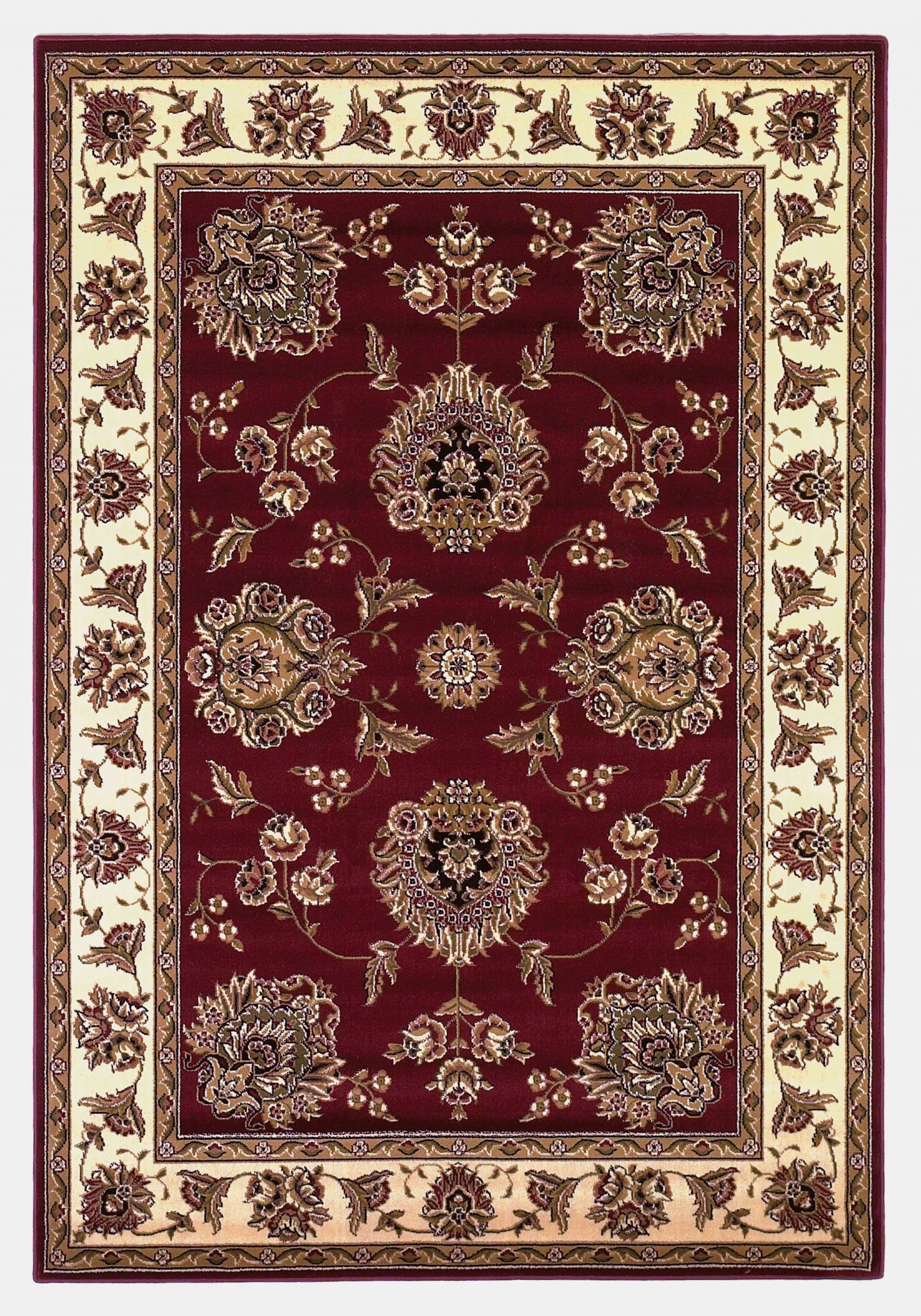 2' X 3' Red And Ivory Floral Area Rug-353247-1
