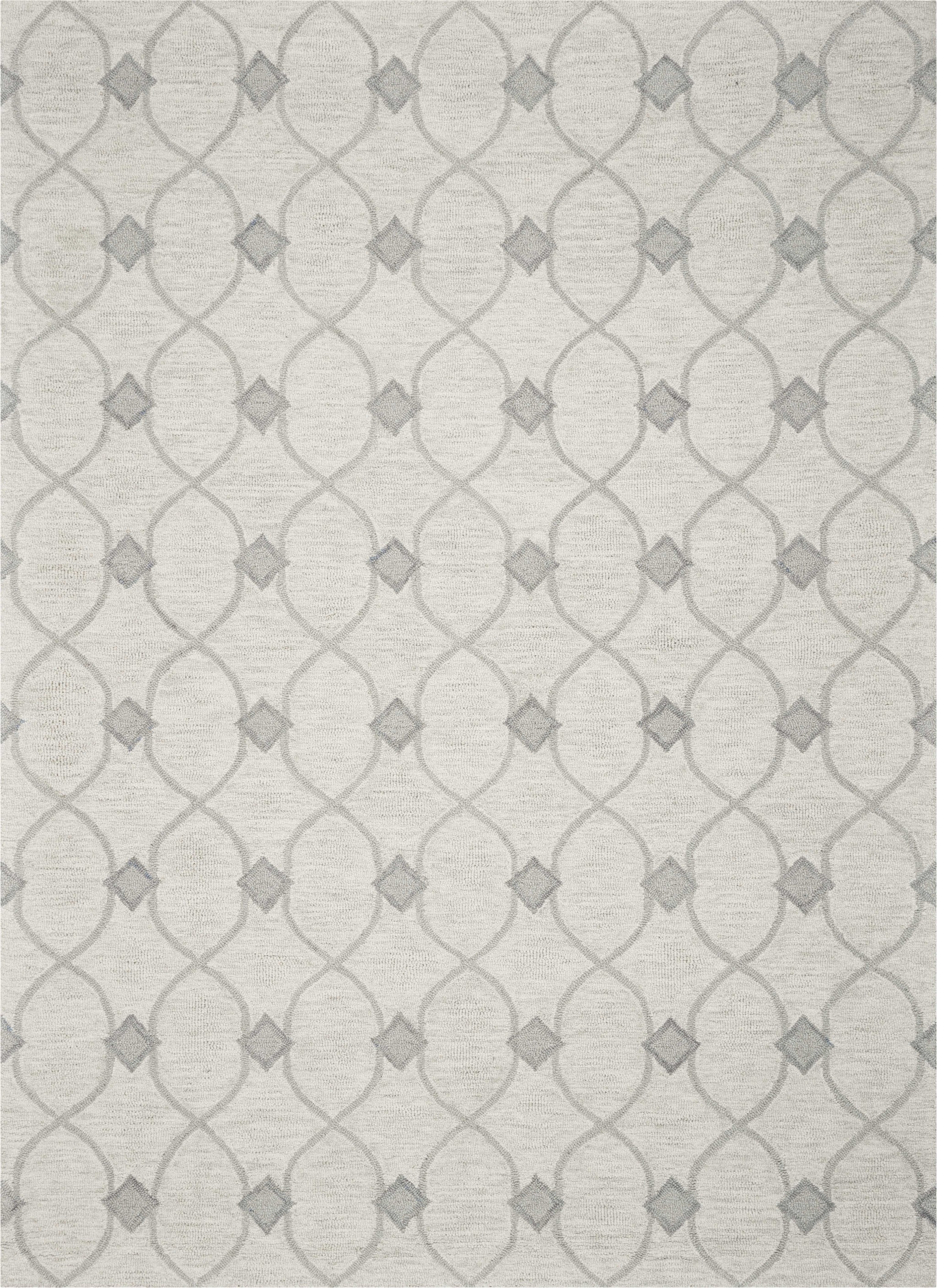 2'X4' Ivory Hand Tufted Ogee Indoor Accent Rug-353374-1