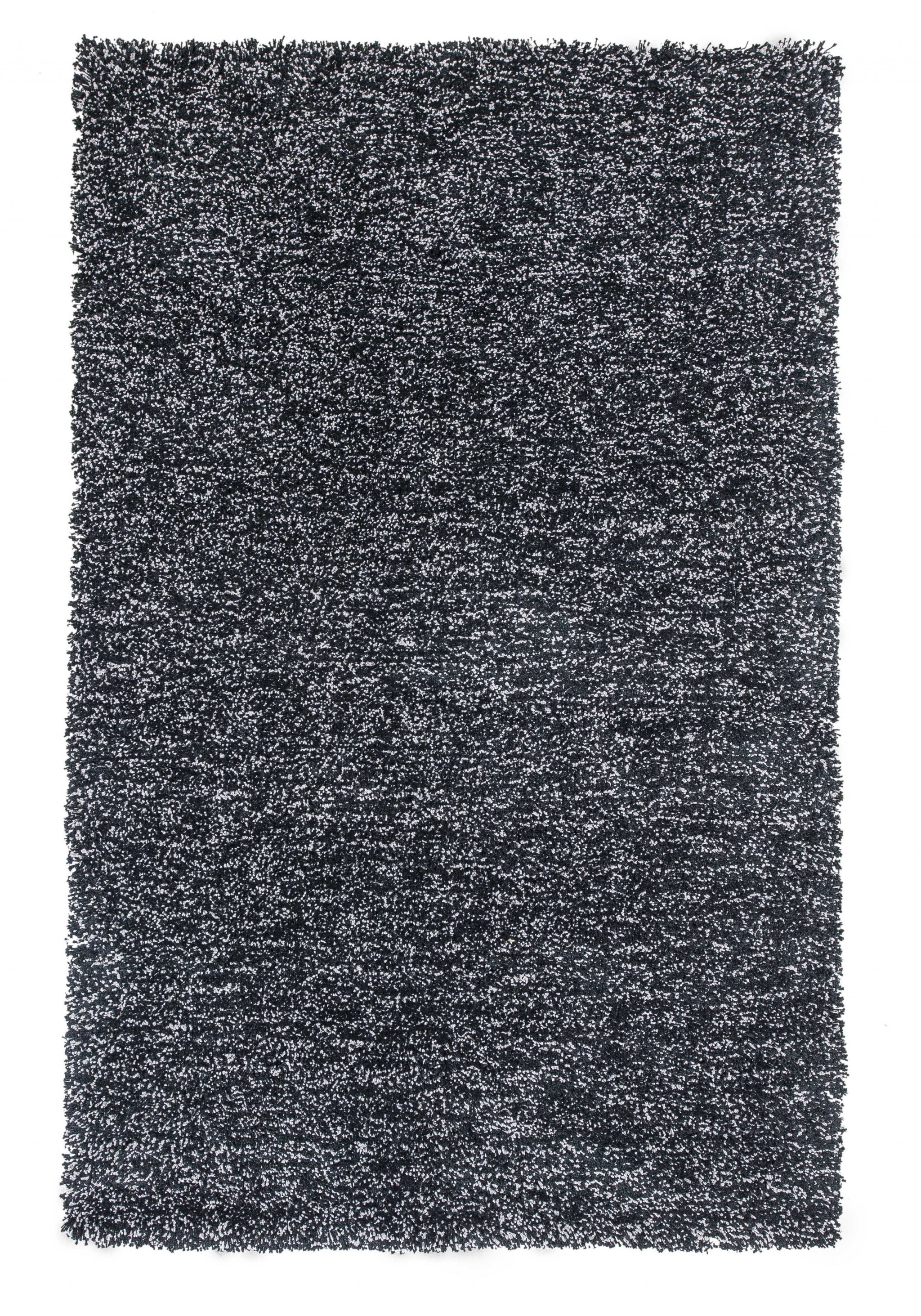 2'X4' Black Heather Indoor Shag Rug-353412-1