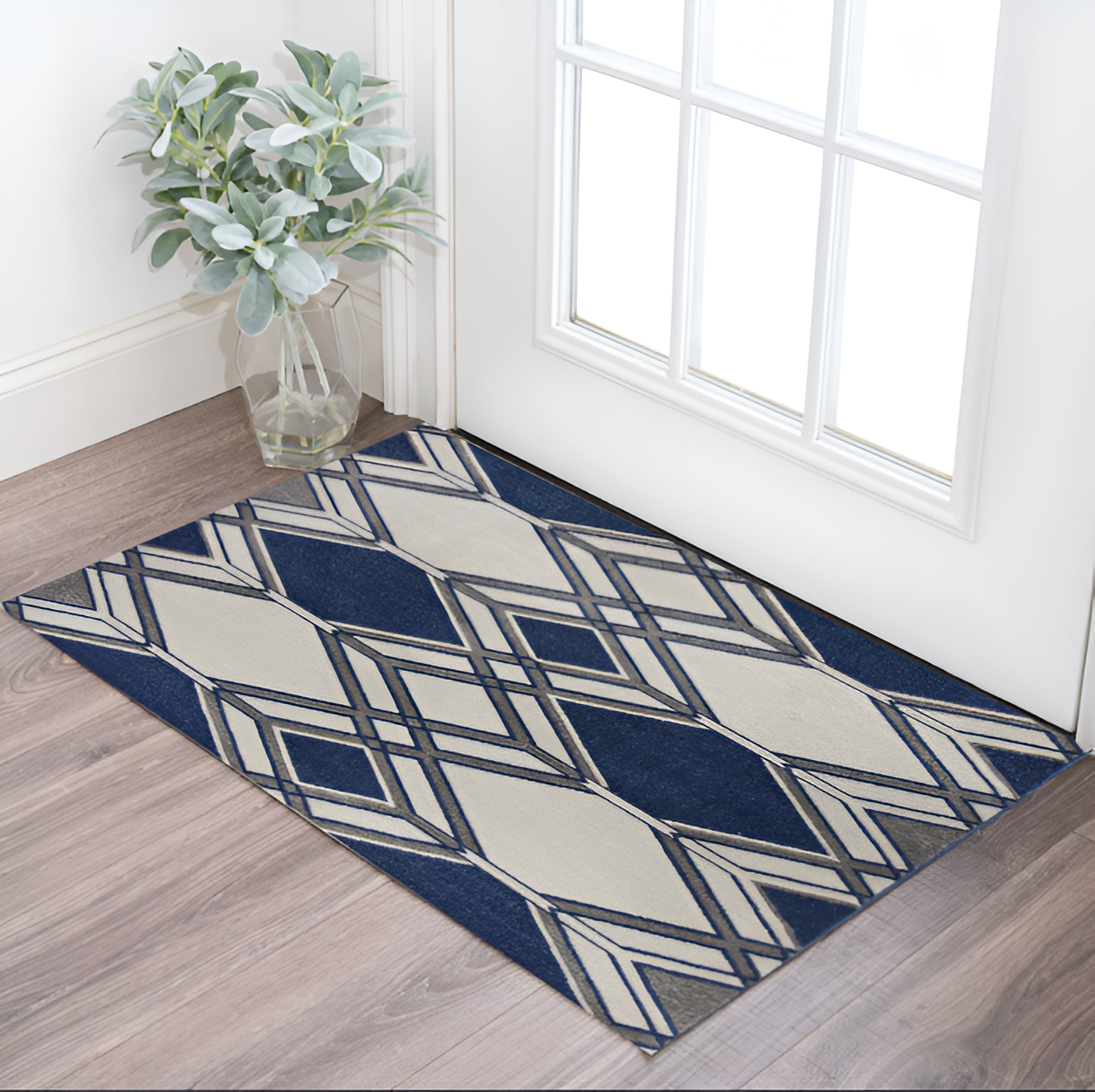 3' X 5' Ivory Geometric Area Rug-353466-1
