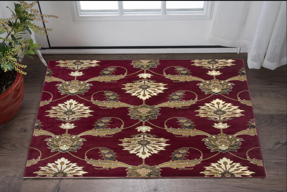 3' X 5' Red Area Rug-353586-1