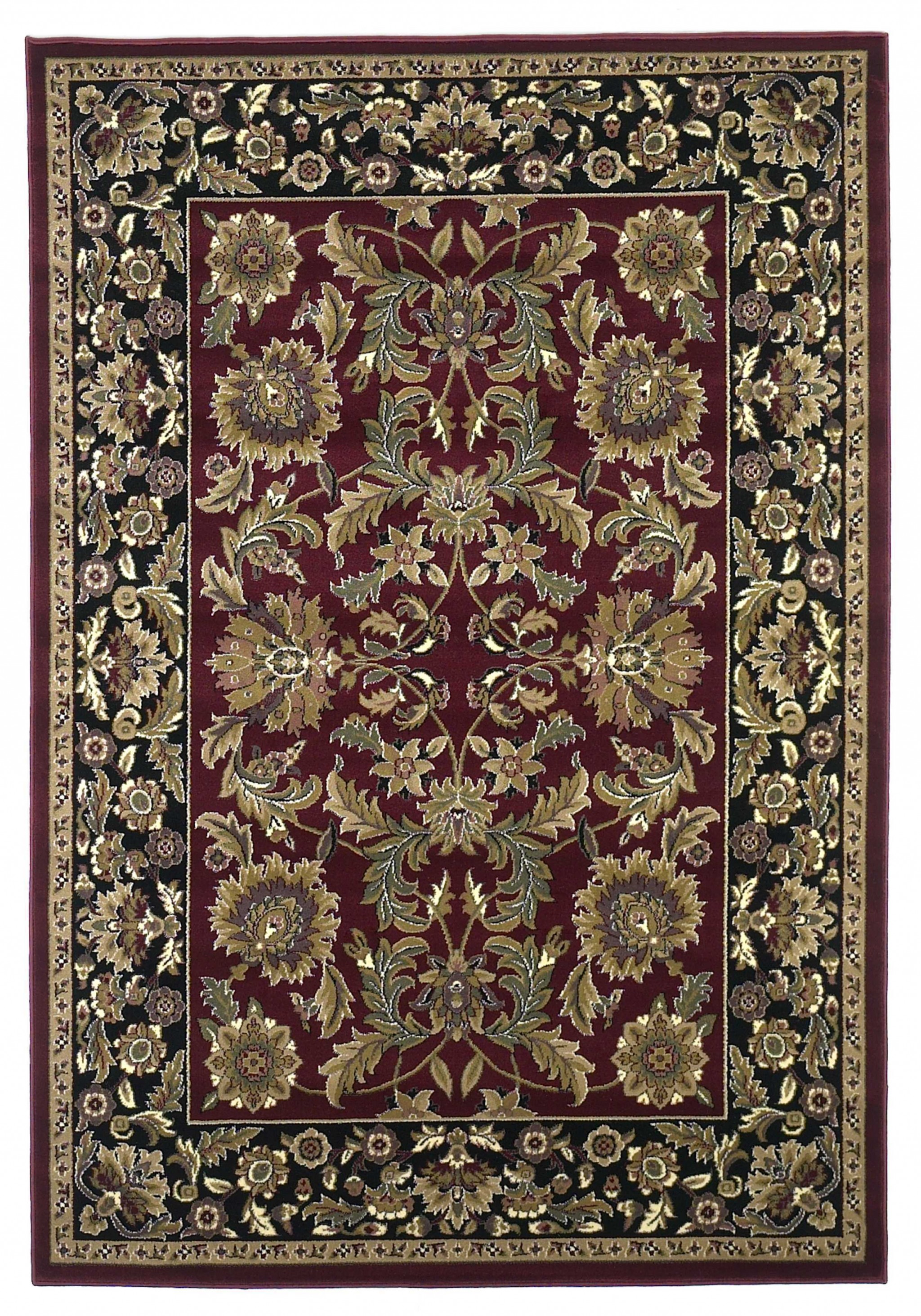 2' X 8' Red Or Black Traditional Bordered Rug-353589-1