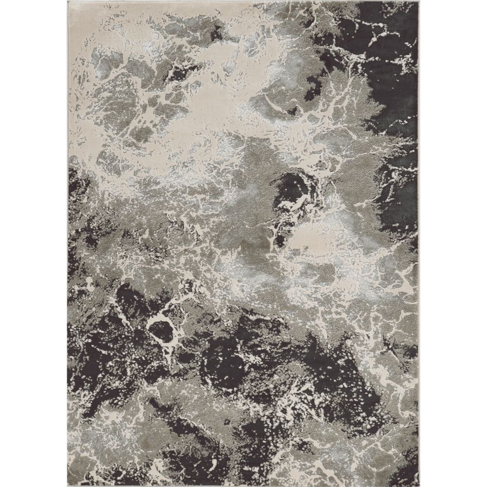 3'X5' Silver Machine Woven Abstract Watercolor Indoor Area Rug-353741-1