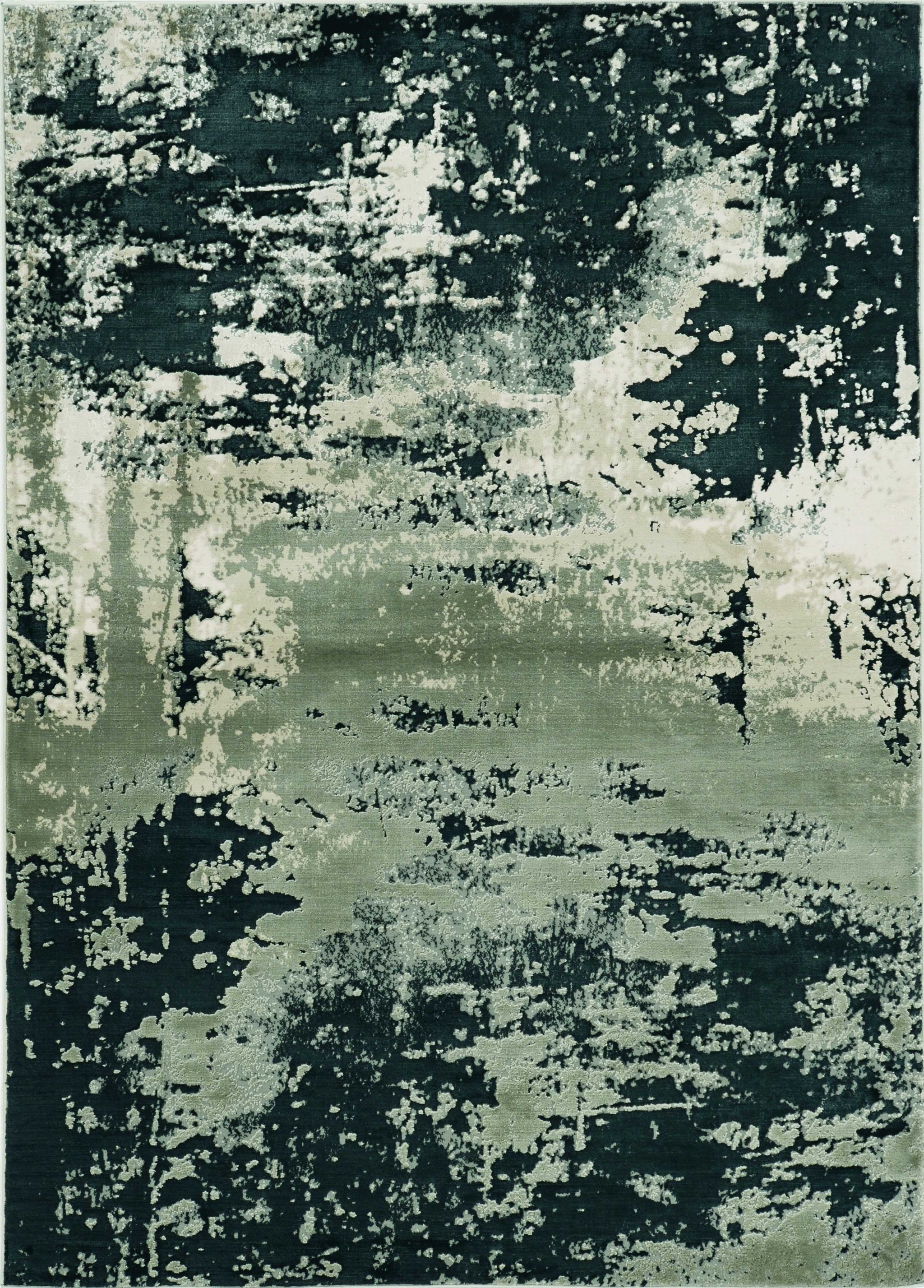 3' X 5' Silver Charcoal Abstract Area Rug-353742-1