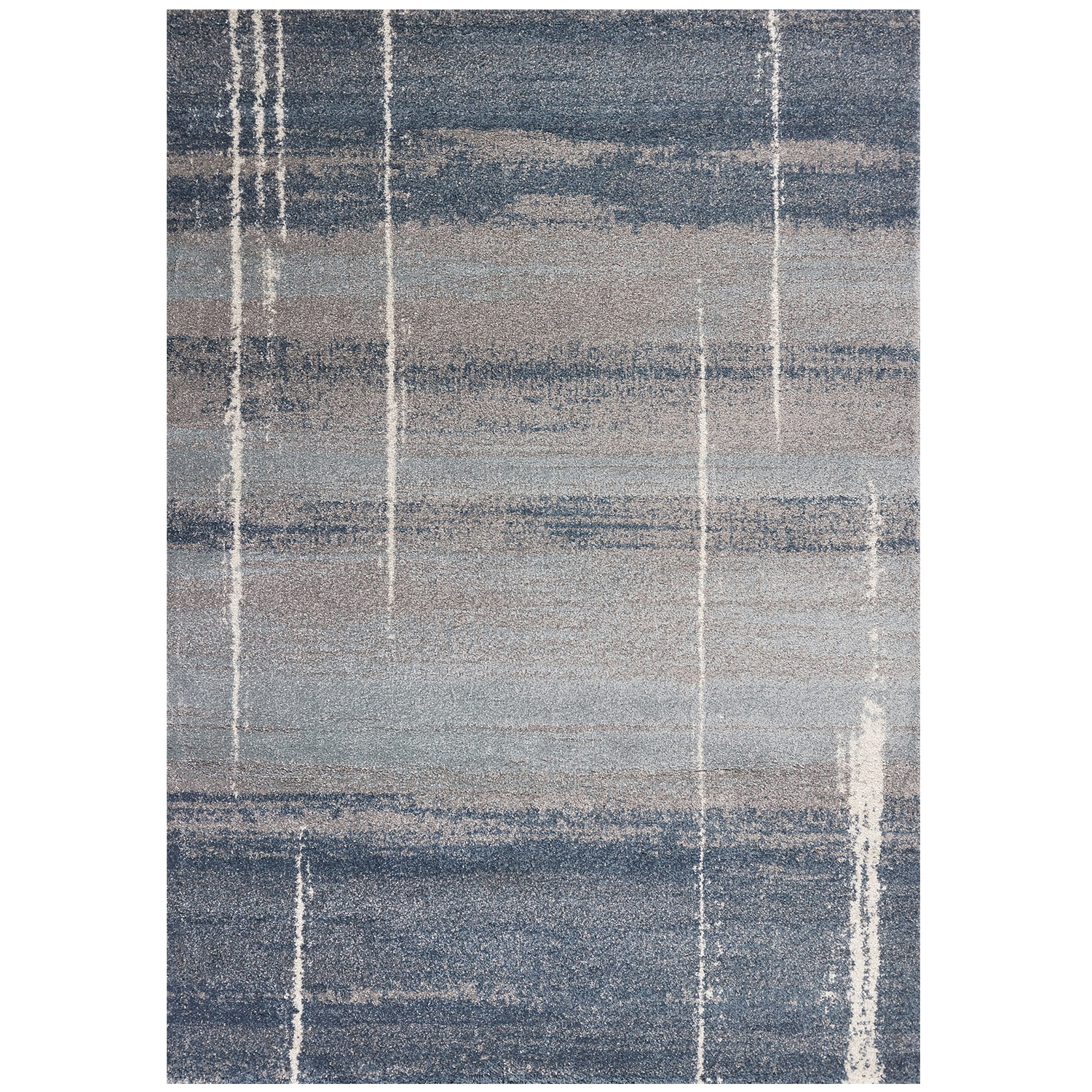 3' X 5' Blue And Gray Ombre Area Rug-353760-1