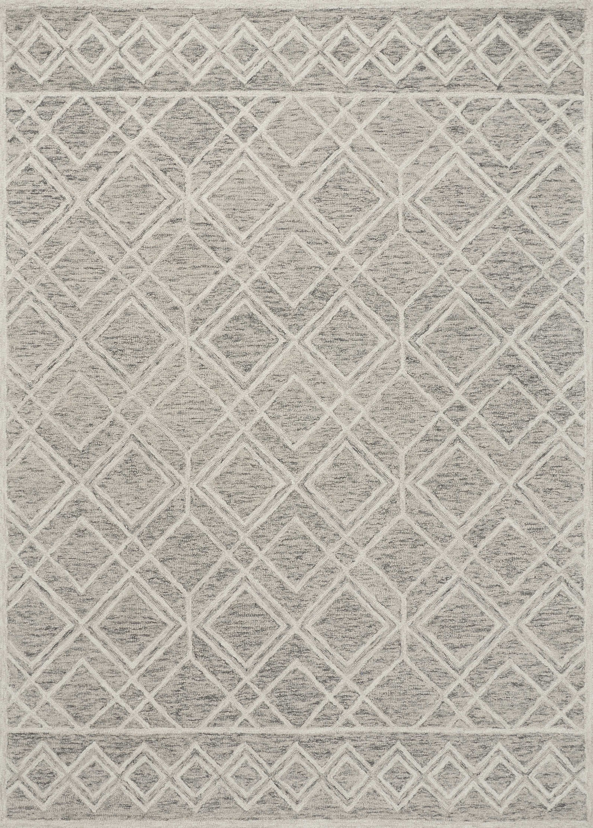 3' X 5' Sand Geometric Diamond Wool Area Rug-353799-1