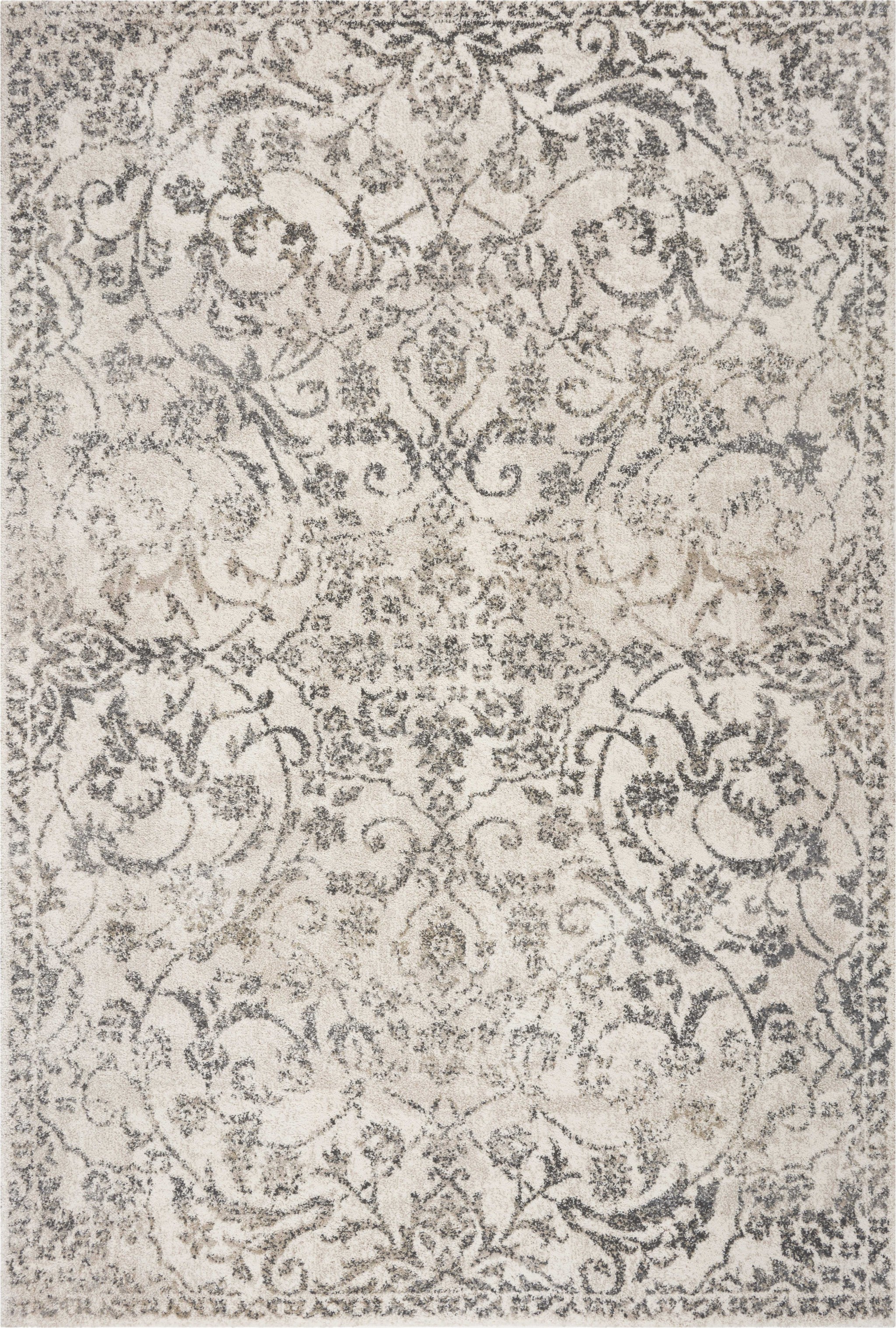 3' X 5' Ivory Floral Vines Area Rug-353873-1