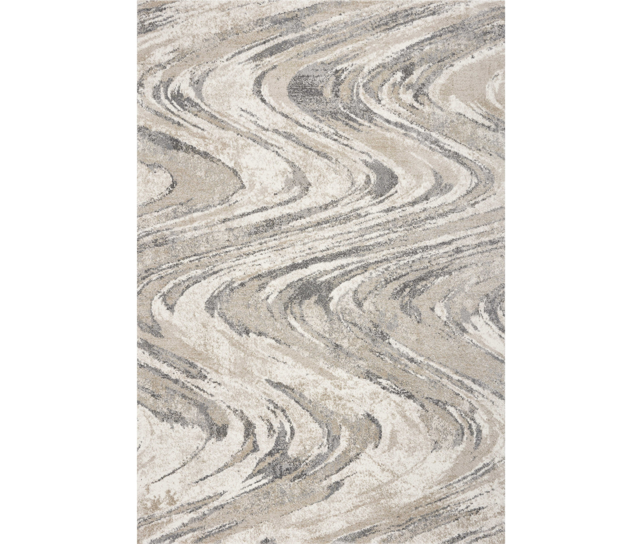 3" X 5" Natural Abstract Area Rug