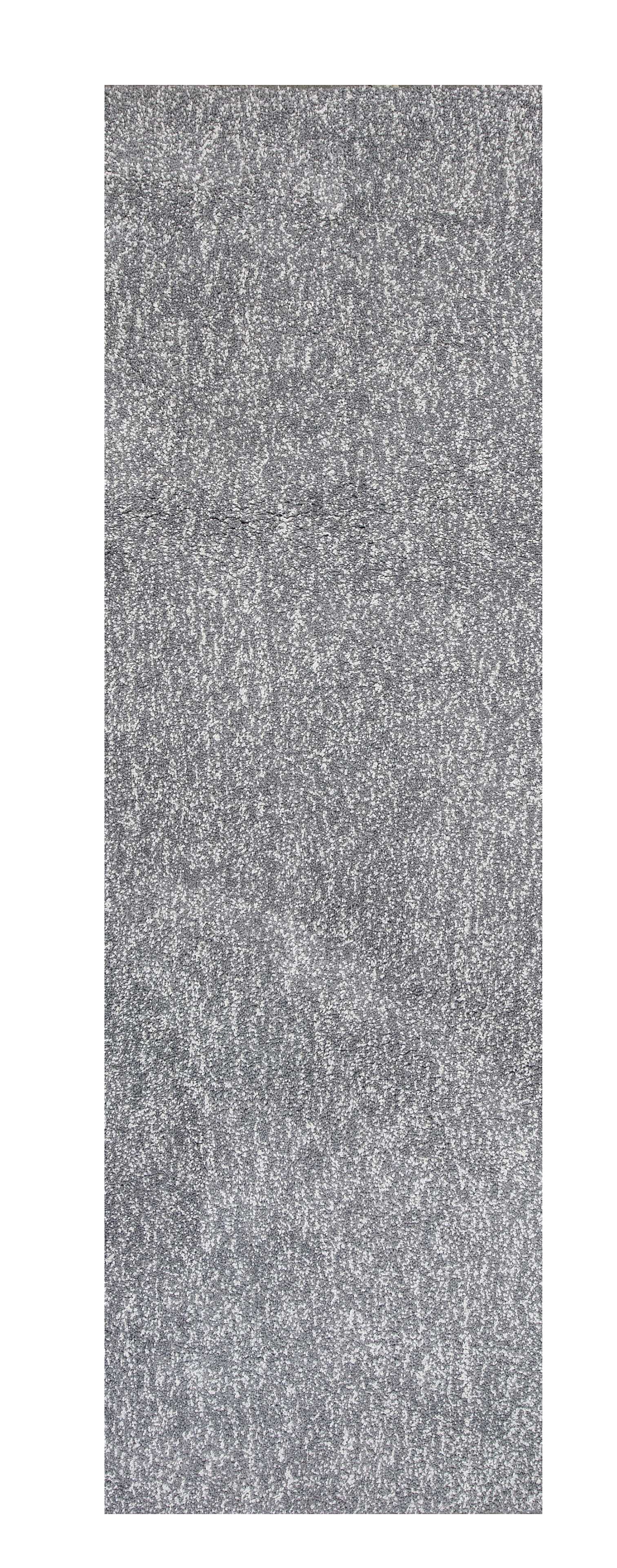 8' Gray Shag Hand Woven Runner Rug-353889-1
