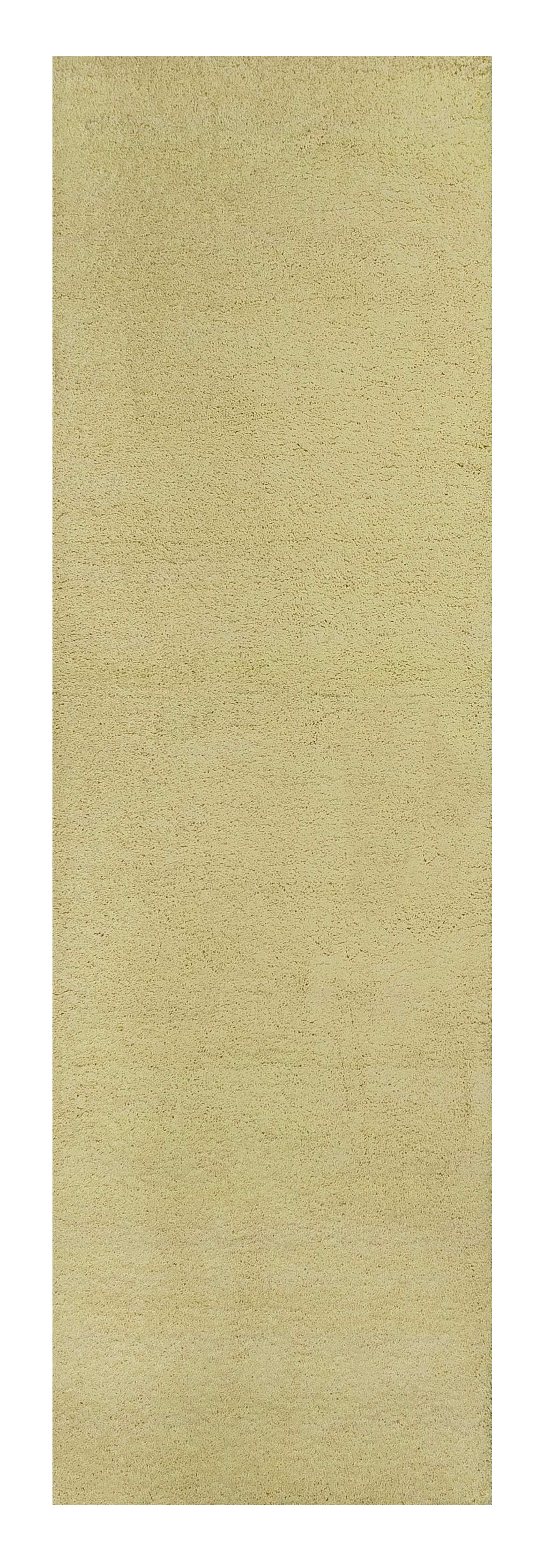 8' Canary Yellow Shag Hand Woven Runner Rug-353903-1