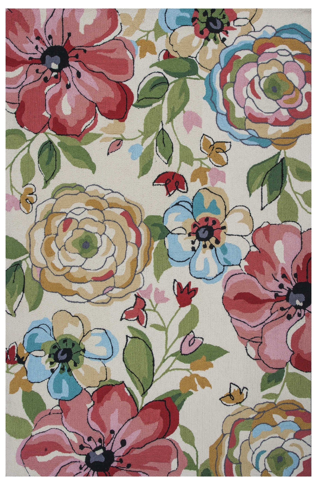 3' X 5' Sand Beige Hand Hooked Area Rug-353946-1
