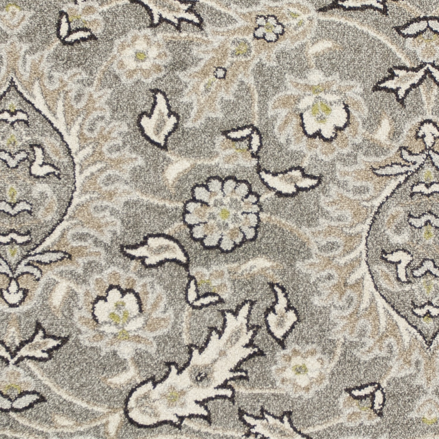 5" X 8" Grey Medallion Uv Treated Area Rug