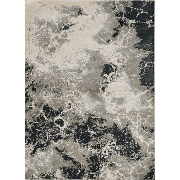 7'X10' Silver Machine Woven Abstract Indoor Area Rug-354139-1