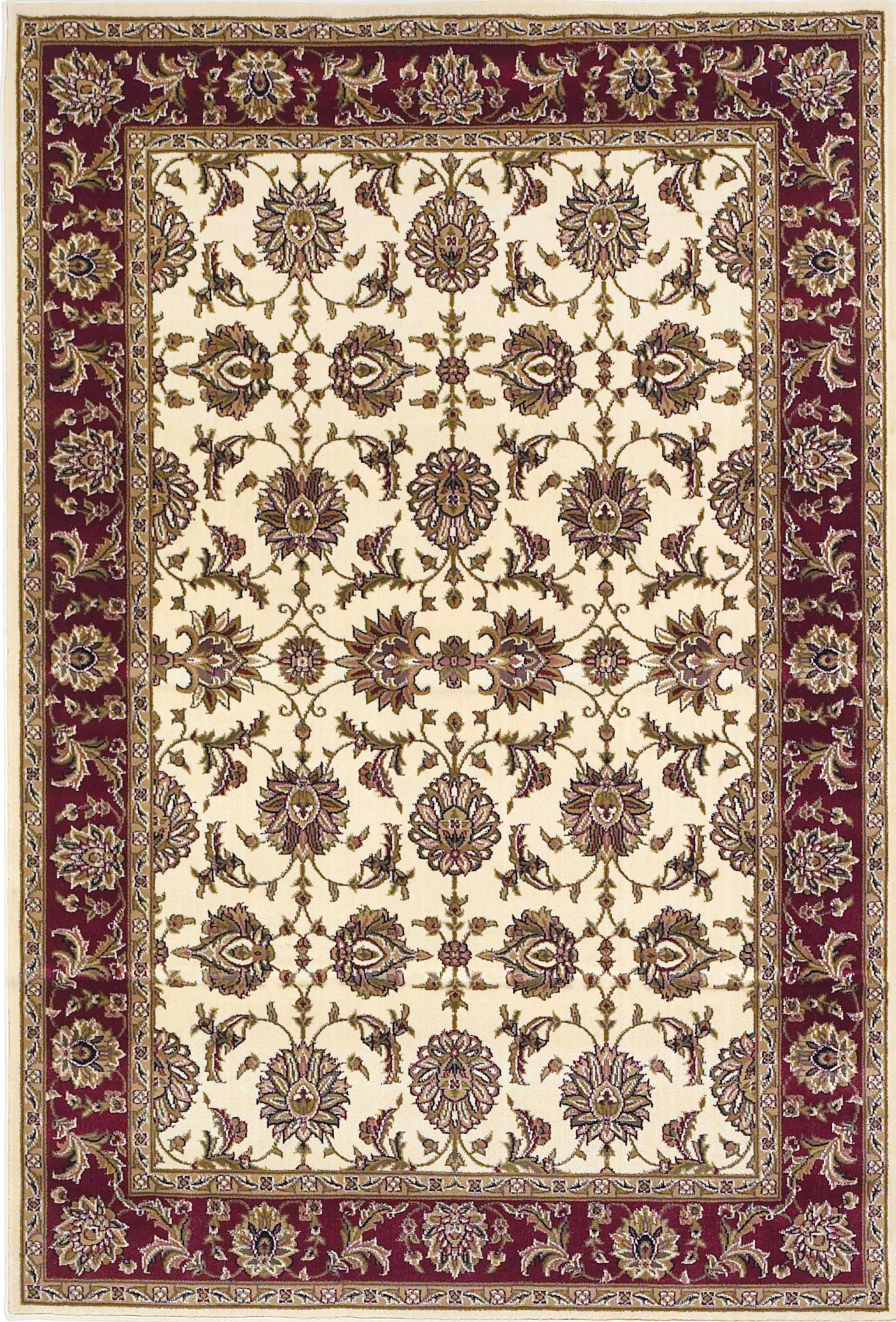 7' X 10'  Polypropylene Ivory Or Red Area Rug-354174-1