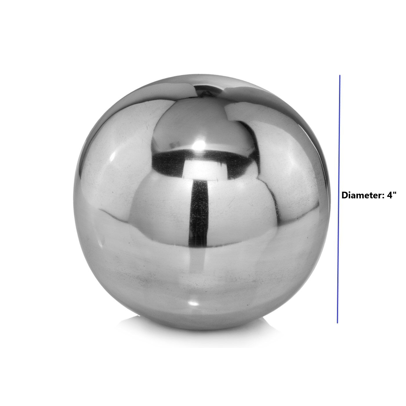 4" x 4" x 4" Buffed Polished Ball Sphere