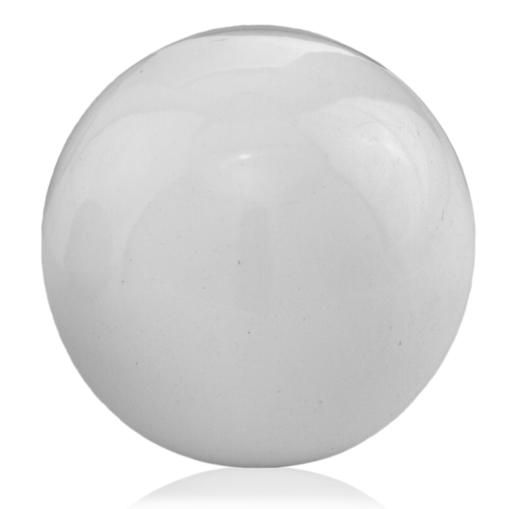 3" White Enameled Aluminum Decorative Sphere-354717-1