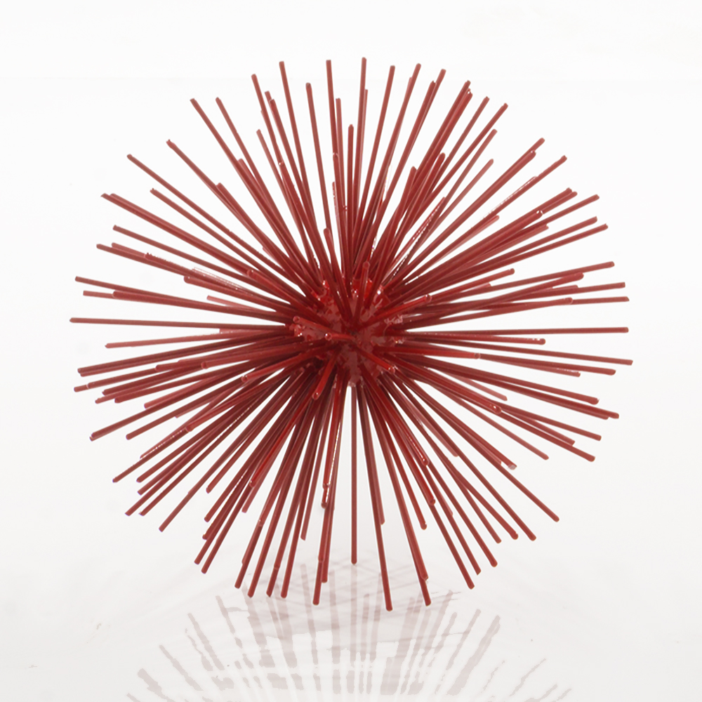 8" X 8" X 8" Red Medium Spiked Sphere-354771-1
