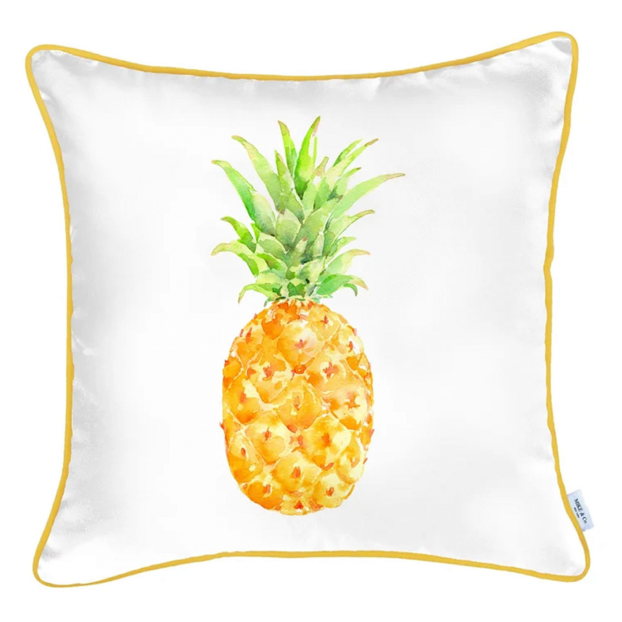 18"X 18" Tropical Pineapple Decorative Throw Pillow Cover
