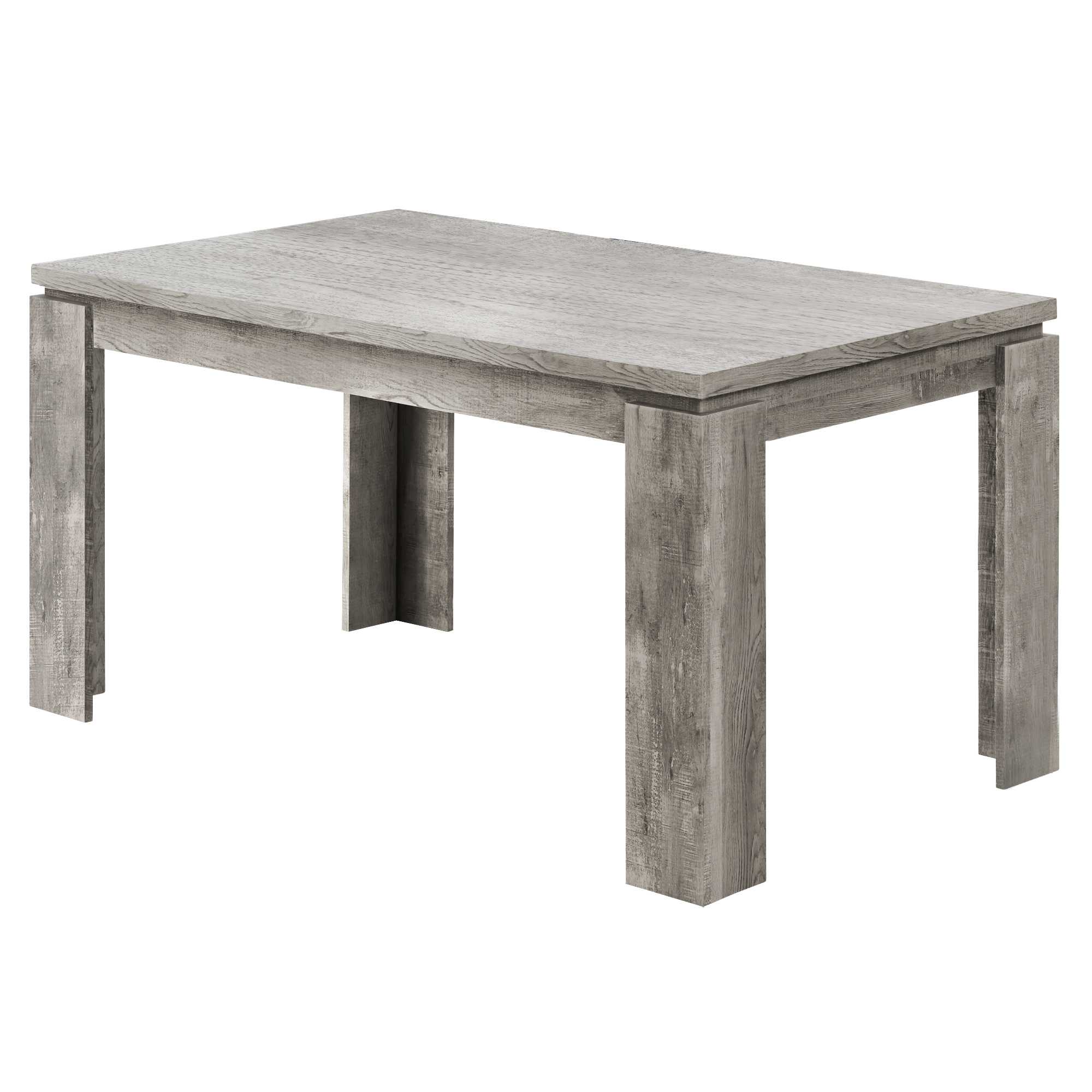 35.5" X 59" X 30.5" Grey Reclaimed Wood Look  Dining Table
