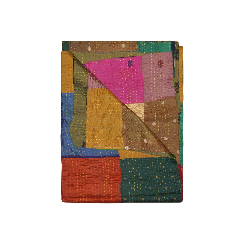 50" X 70" Silk Multicolor Throws-358044-1