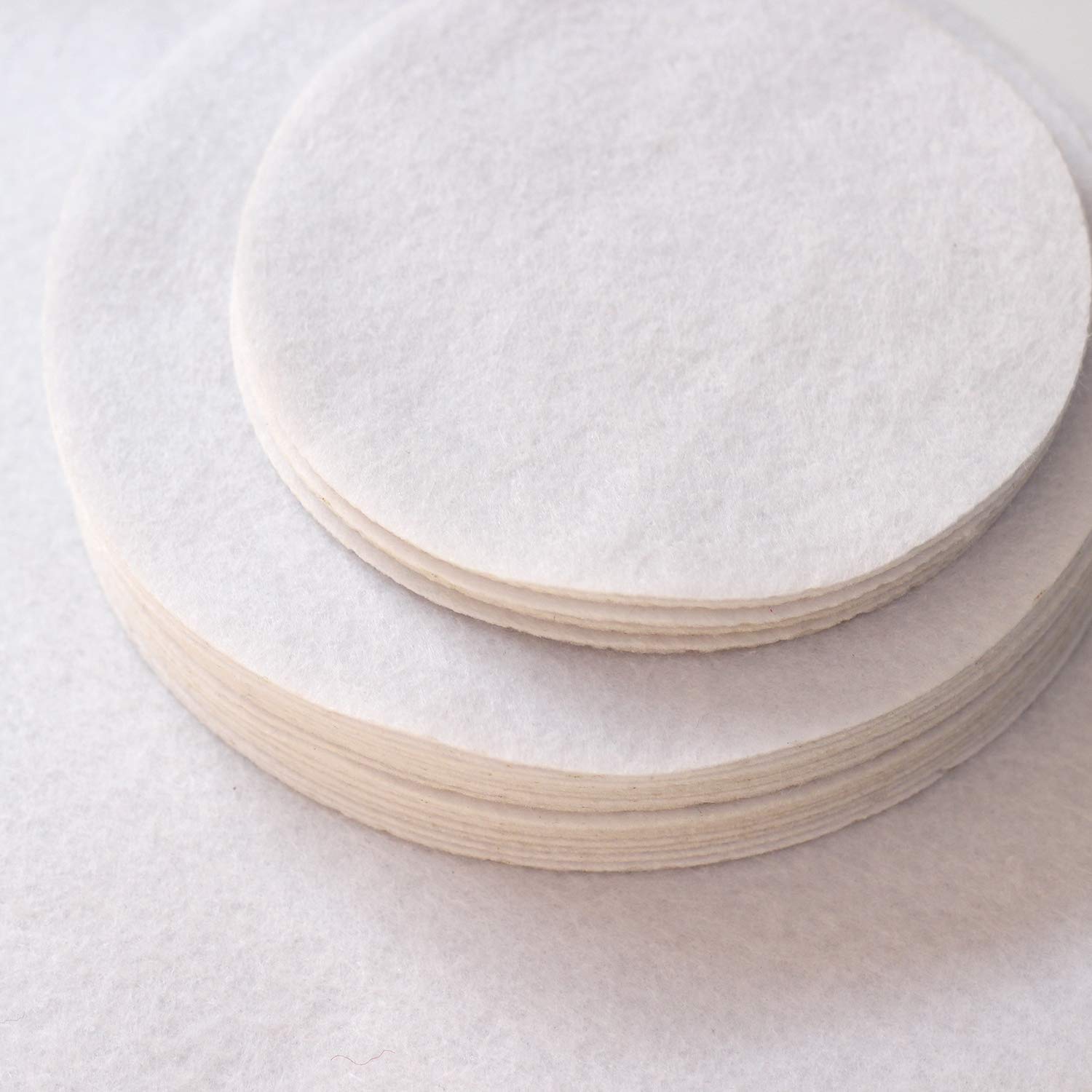 12-10", 24-6", 12-4.5" Soft White, Dish Separator Pads, Felt Plate Dividers Set of 48