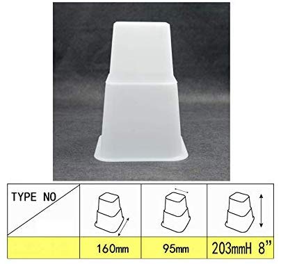 3" 5" or 8" White Adjustable Bed Risers or Furniture Legs Set of 4