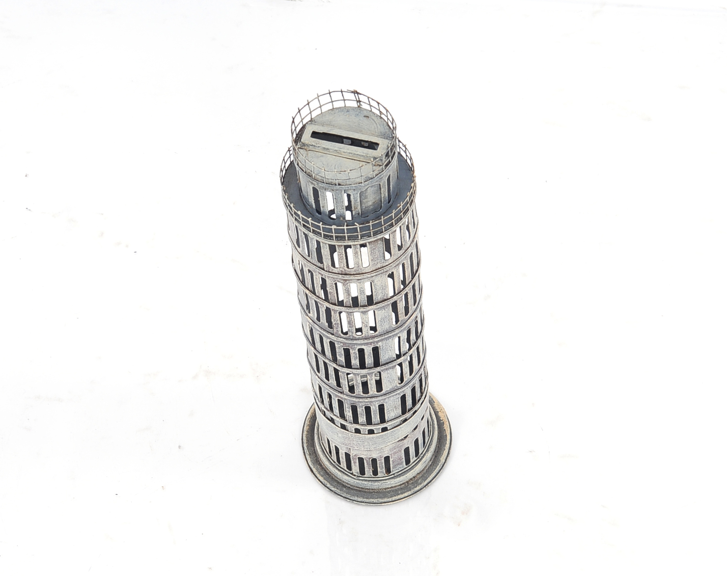 4" x 4" x 12.5" Pisa Tower Saving Box