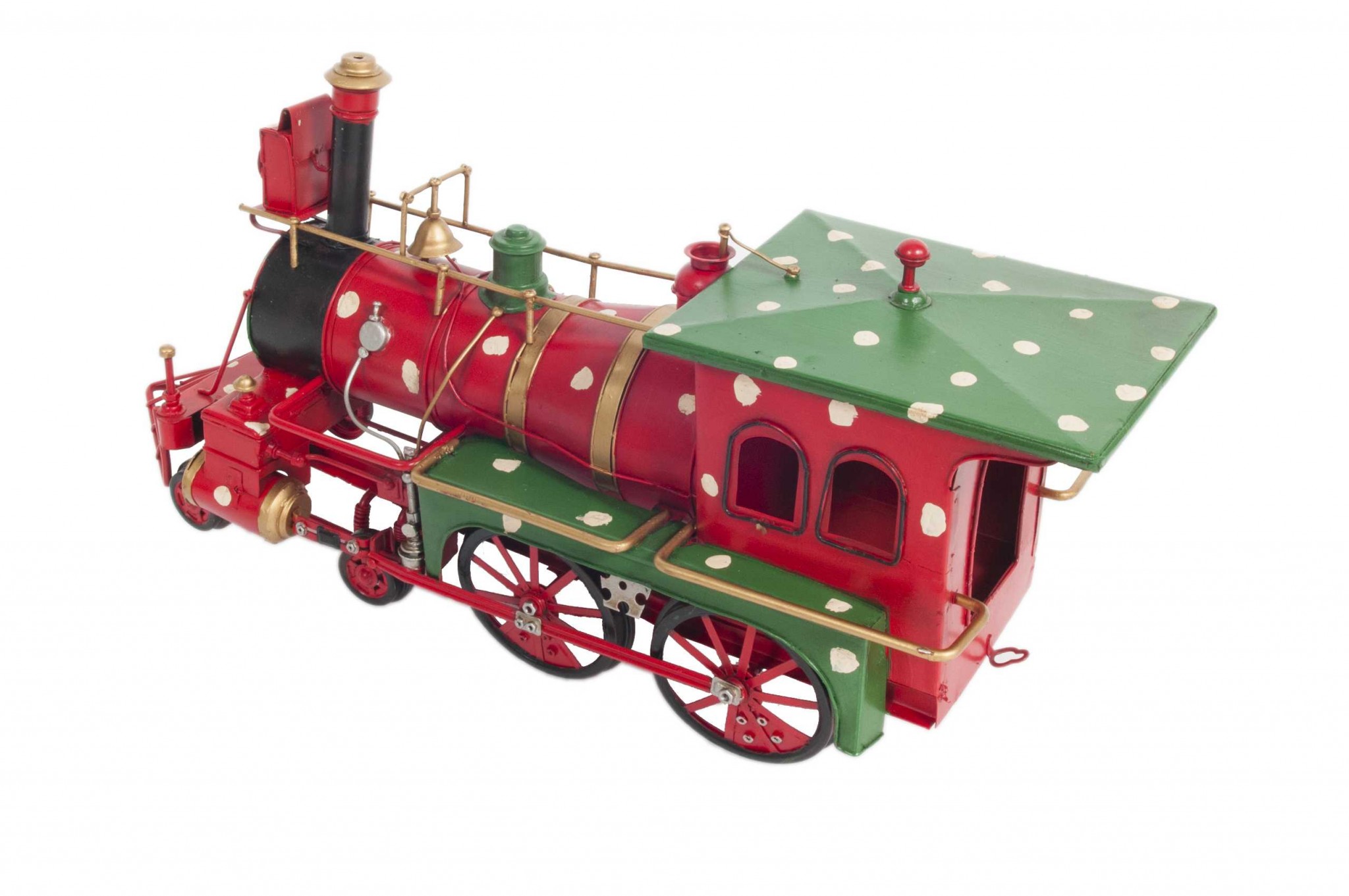 6" x 27.5" x 8.5"TinMetalHandmade Christmas Train Model