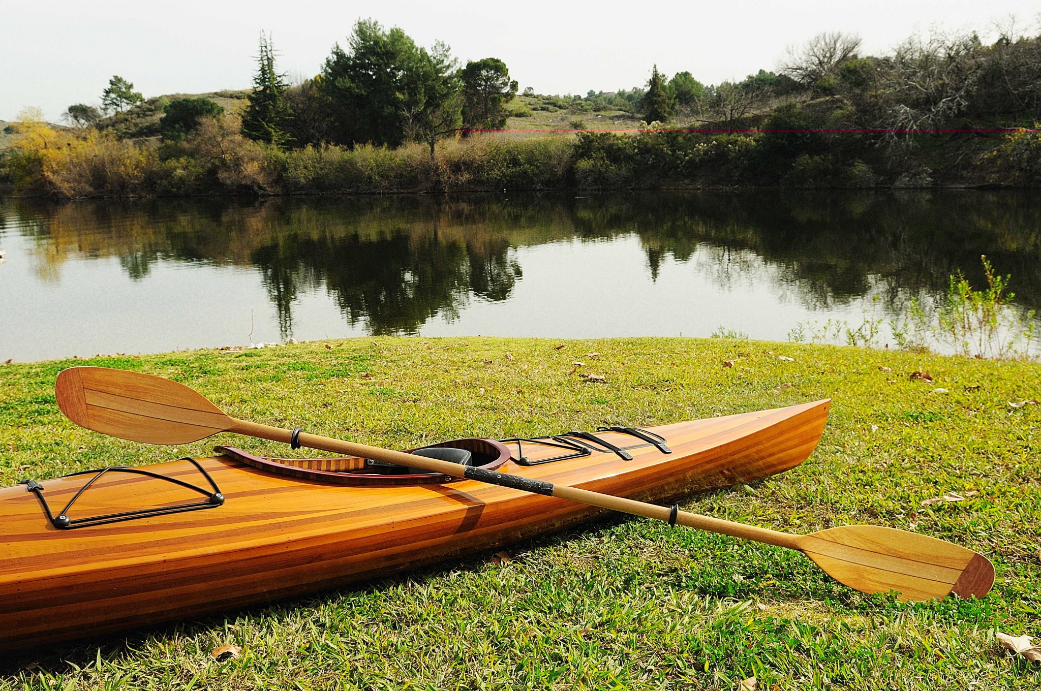 24" x 177" x 13.5" Wooden Kayak