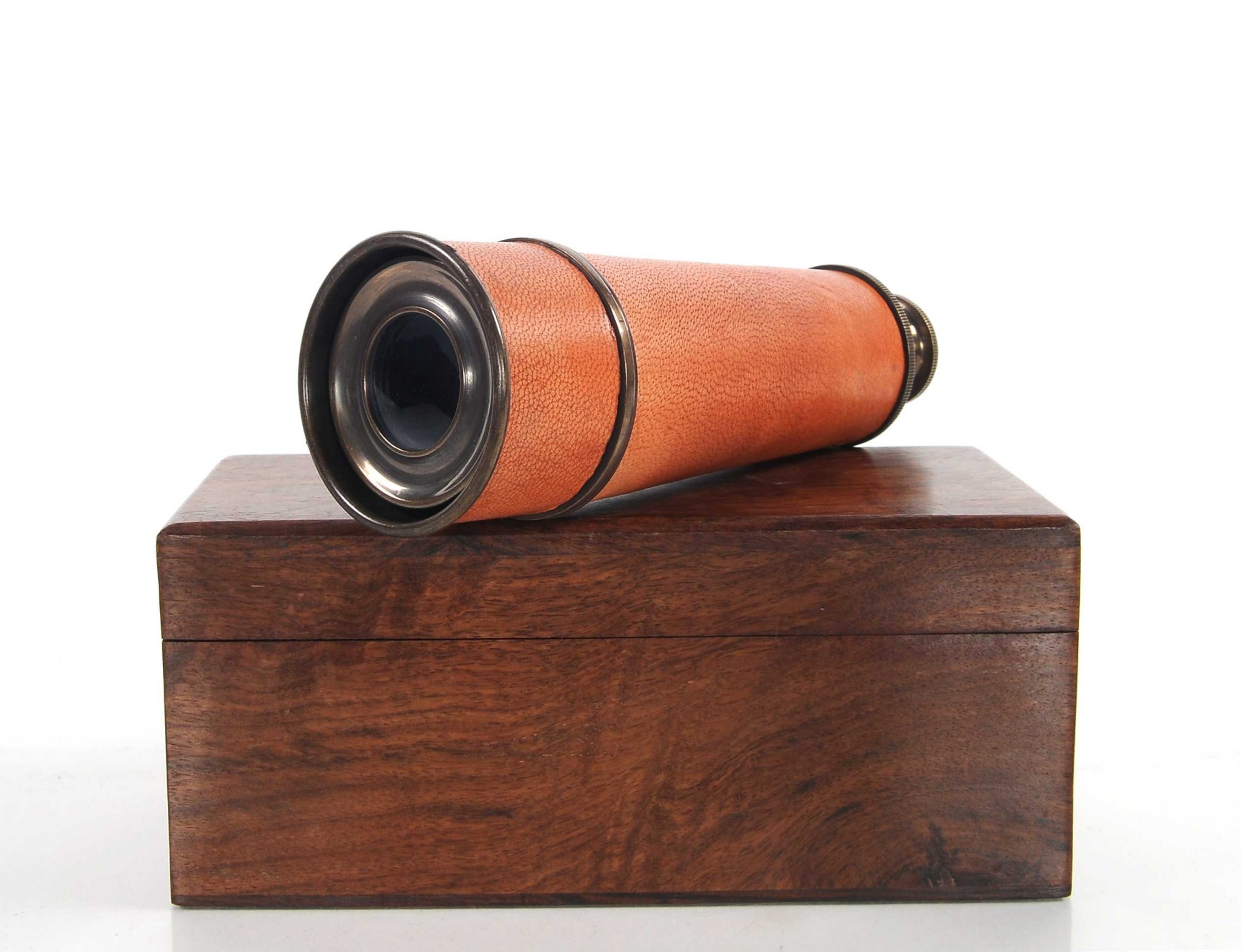 2.25" x 16" x 2.25" Handheld Telescope in Wood Box