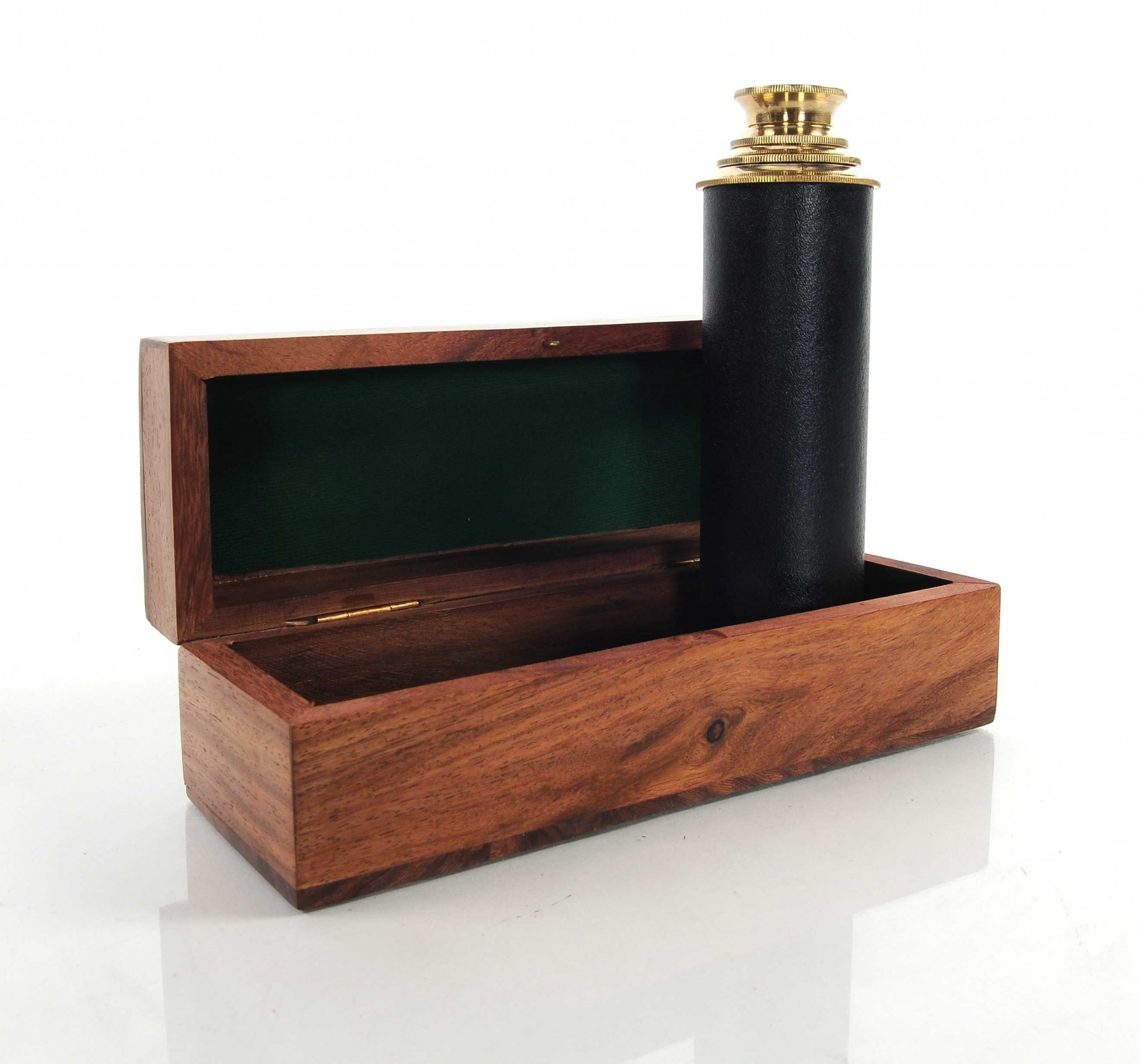 1.5" x 15" x 1.5" Handheld Telescope in Wood Box