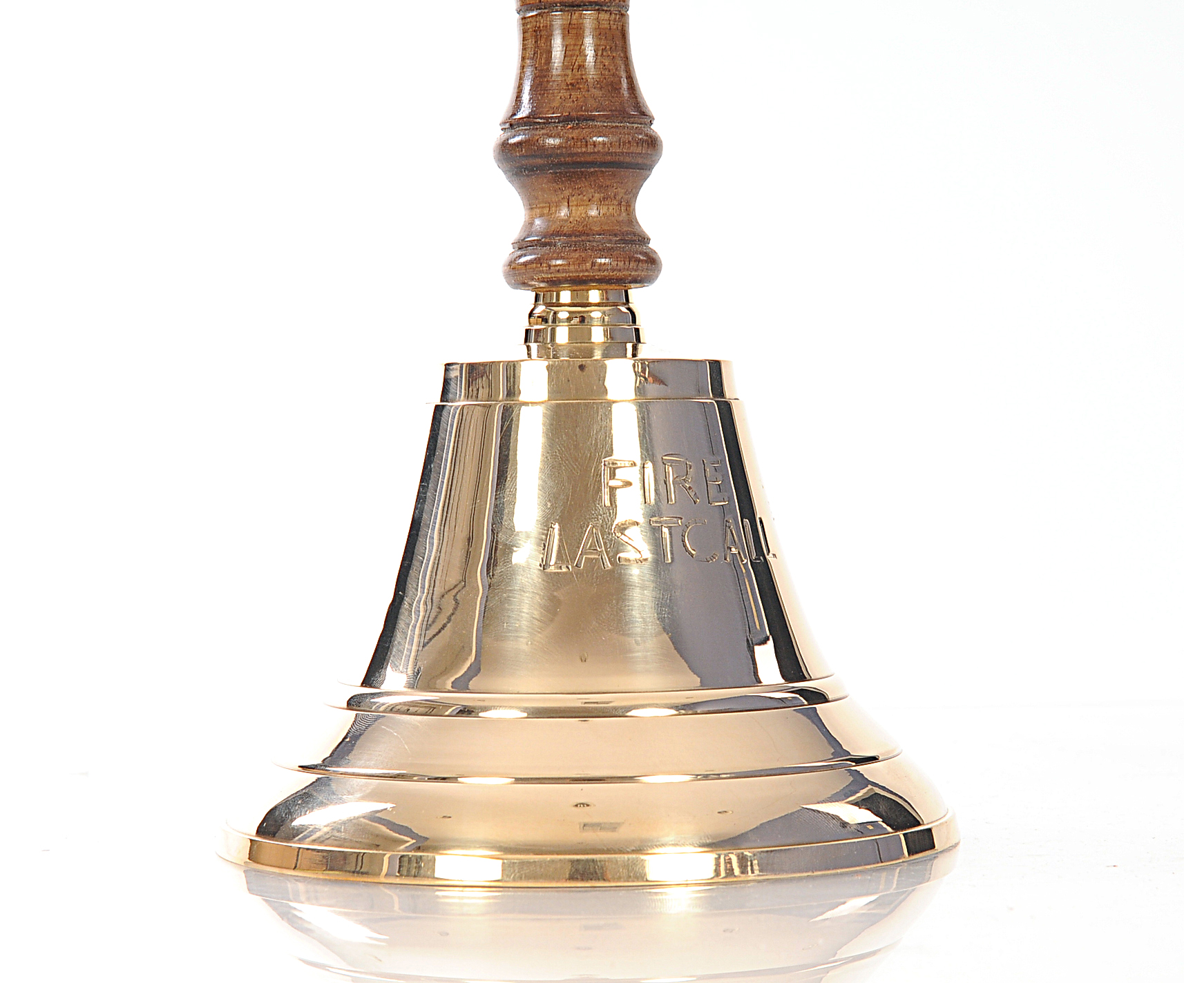 5.5" x 5.5" x 10.5" Fire Last Call Hand Bell