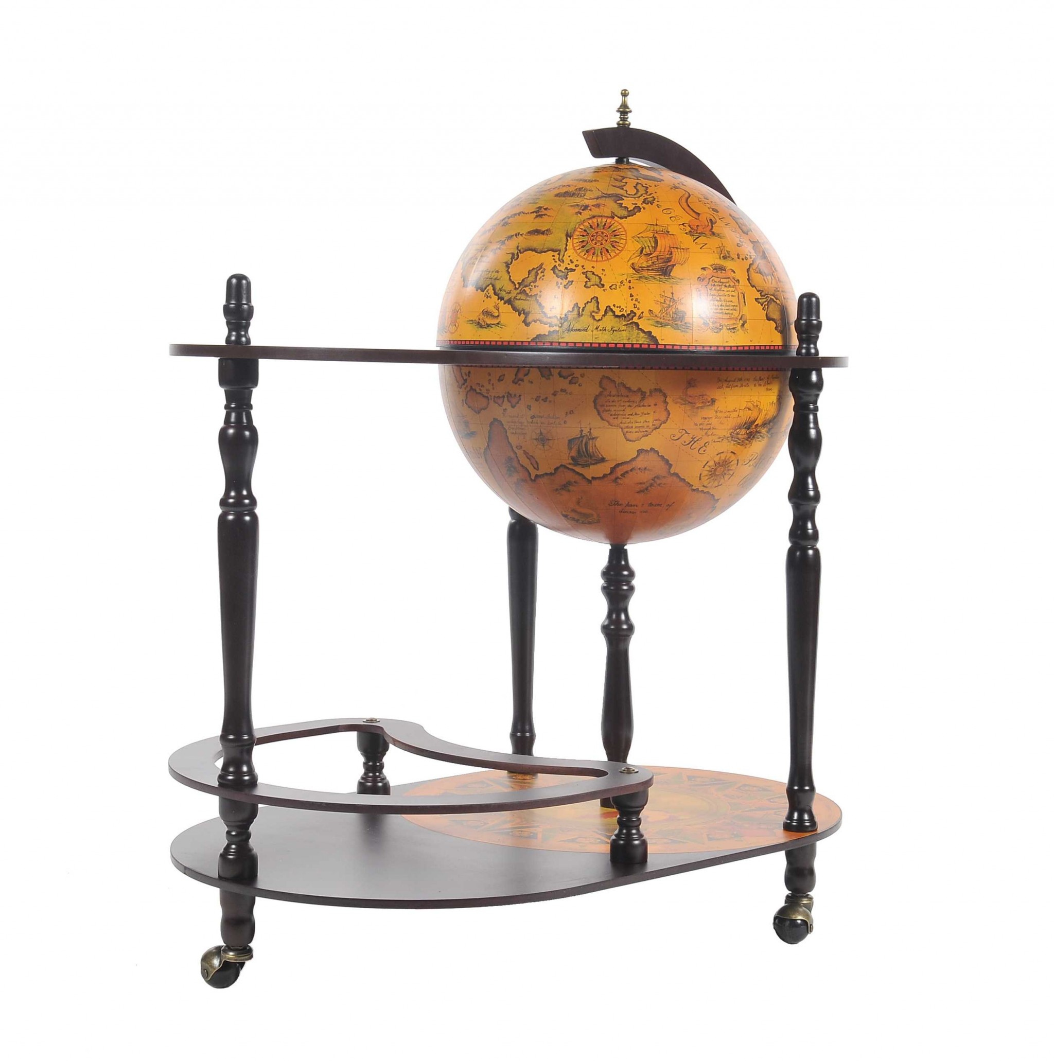 20" x 32" x 36" Red, Globe Drink Trolley