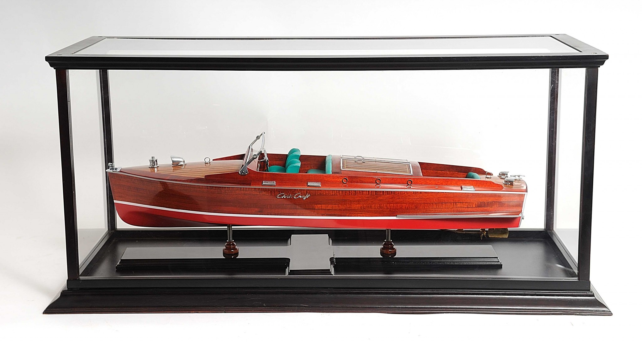 14" x 37.5" x 15" Display Case for Speed boat