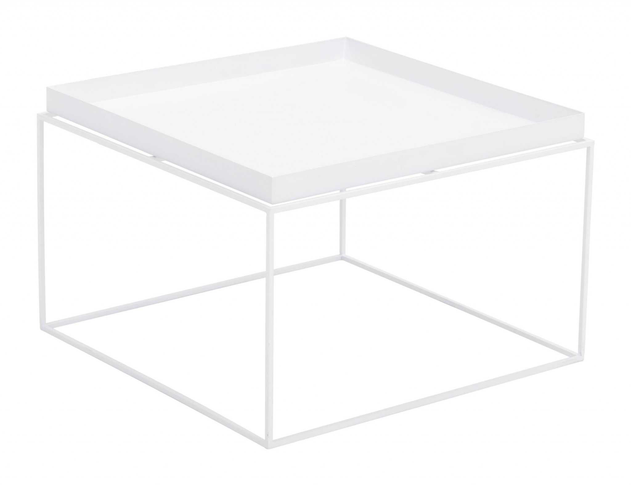 23.6" x 23.6" x 15.7" White, Steel, Nesting Table