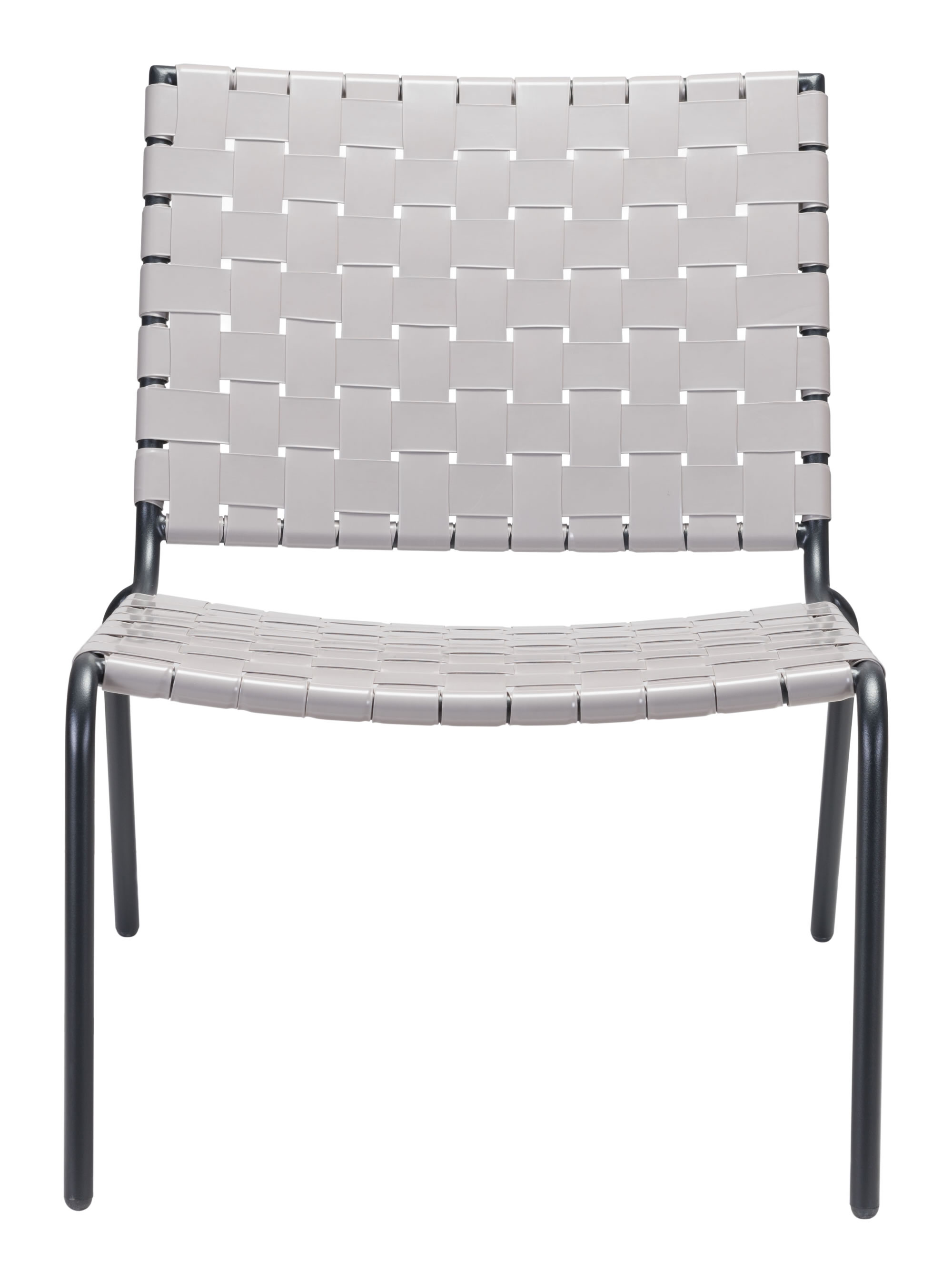 26.4" x 35.8" x 31.5" Light Gray, PVC, Steel, Lounge Chair